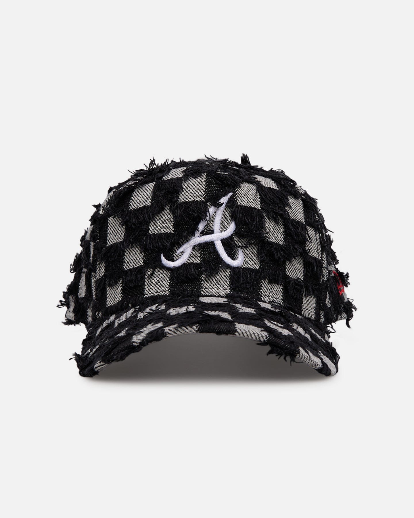 New Era Atlanta Braves Frayed Checkerboard 9FORTY A - Frame Snapback Black/Grey