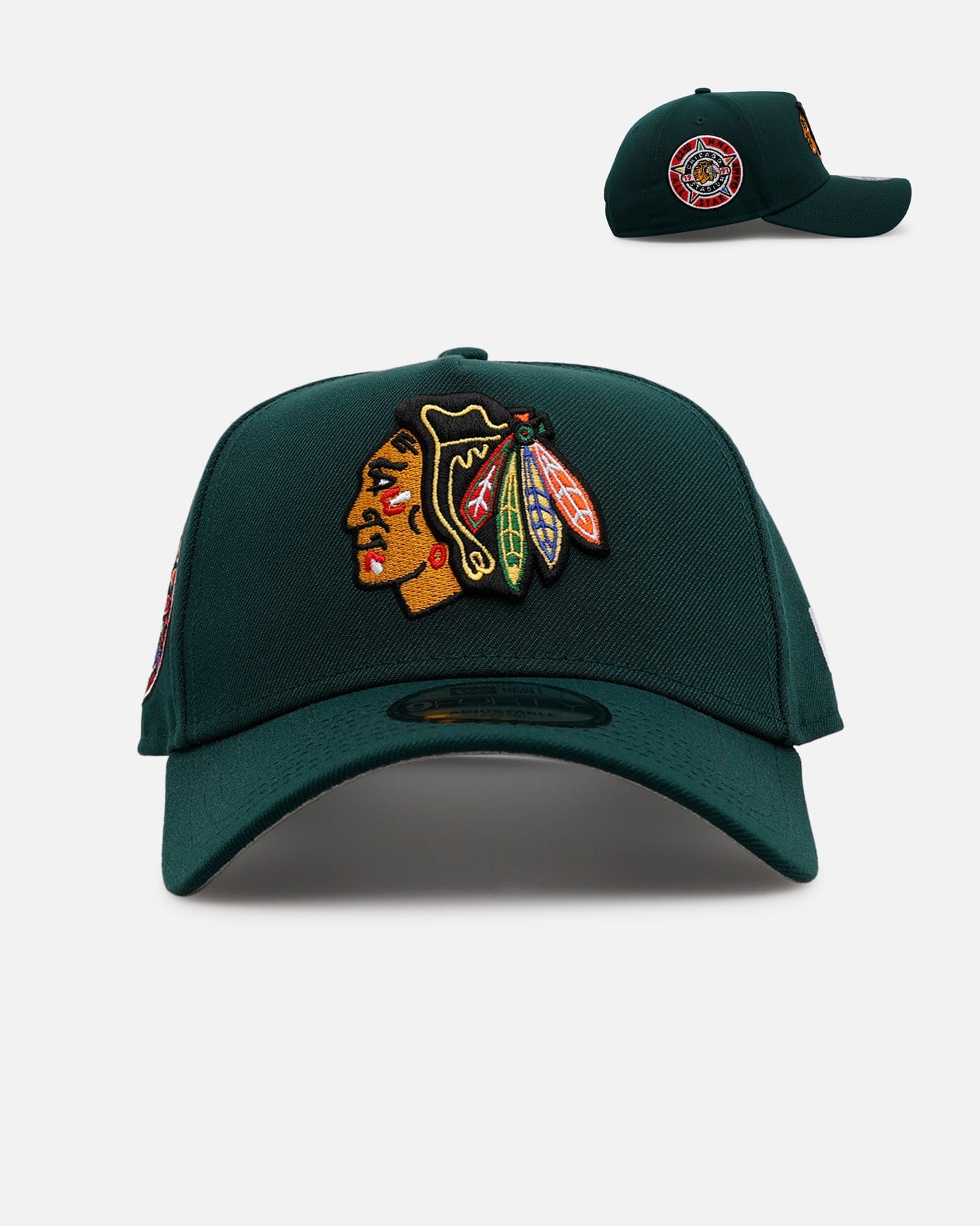 New Era Chicago Blackhawks Evergreen 9FORTY A - Frame Snapback Dark Green