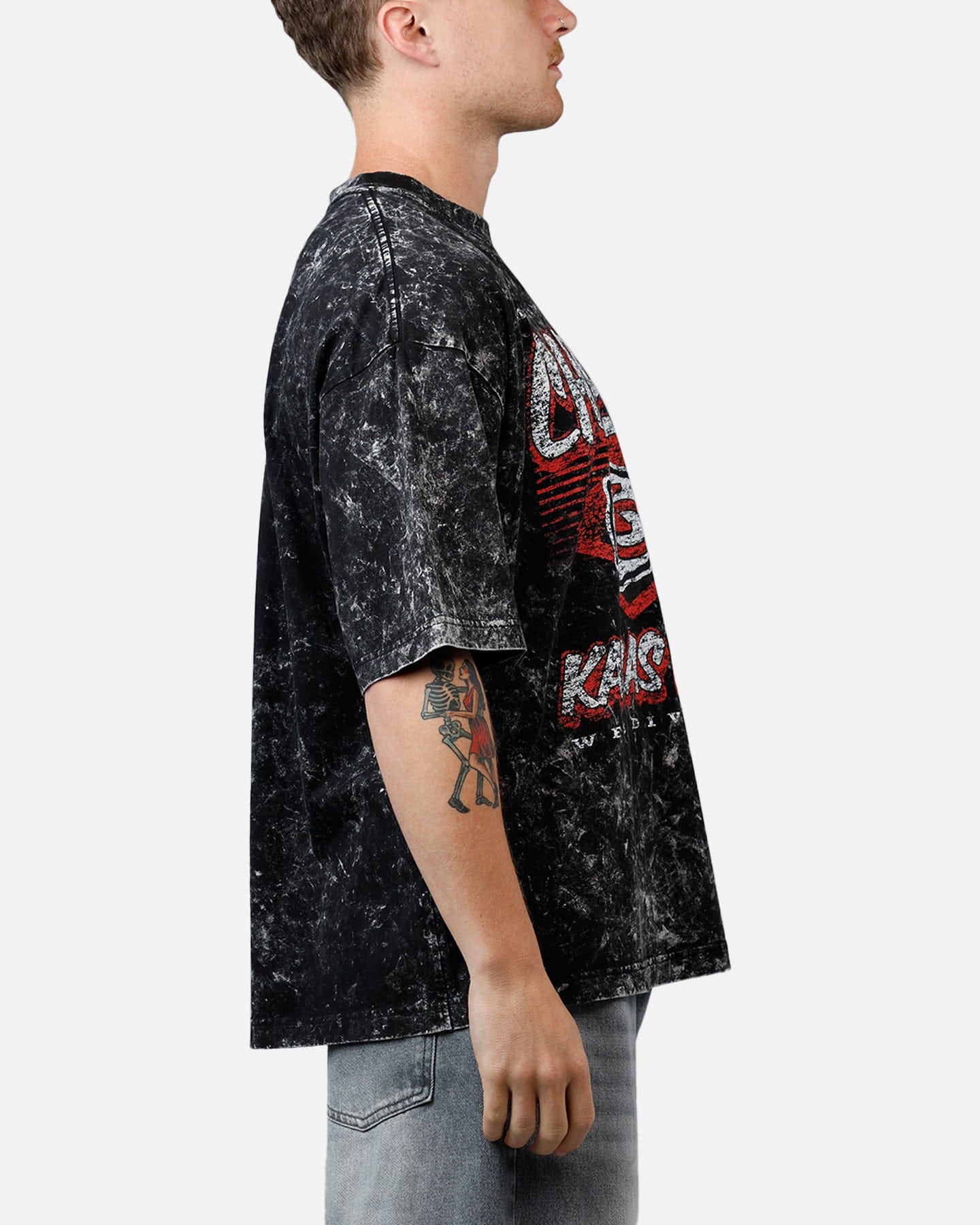 New Era Kansas City Chiefs Boxy Essentials T - Shirt Washed Black