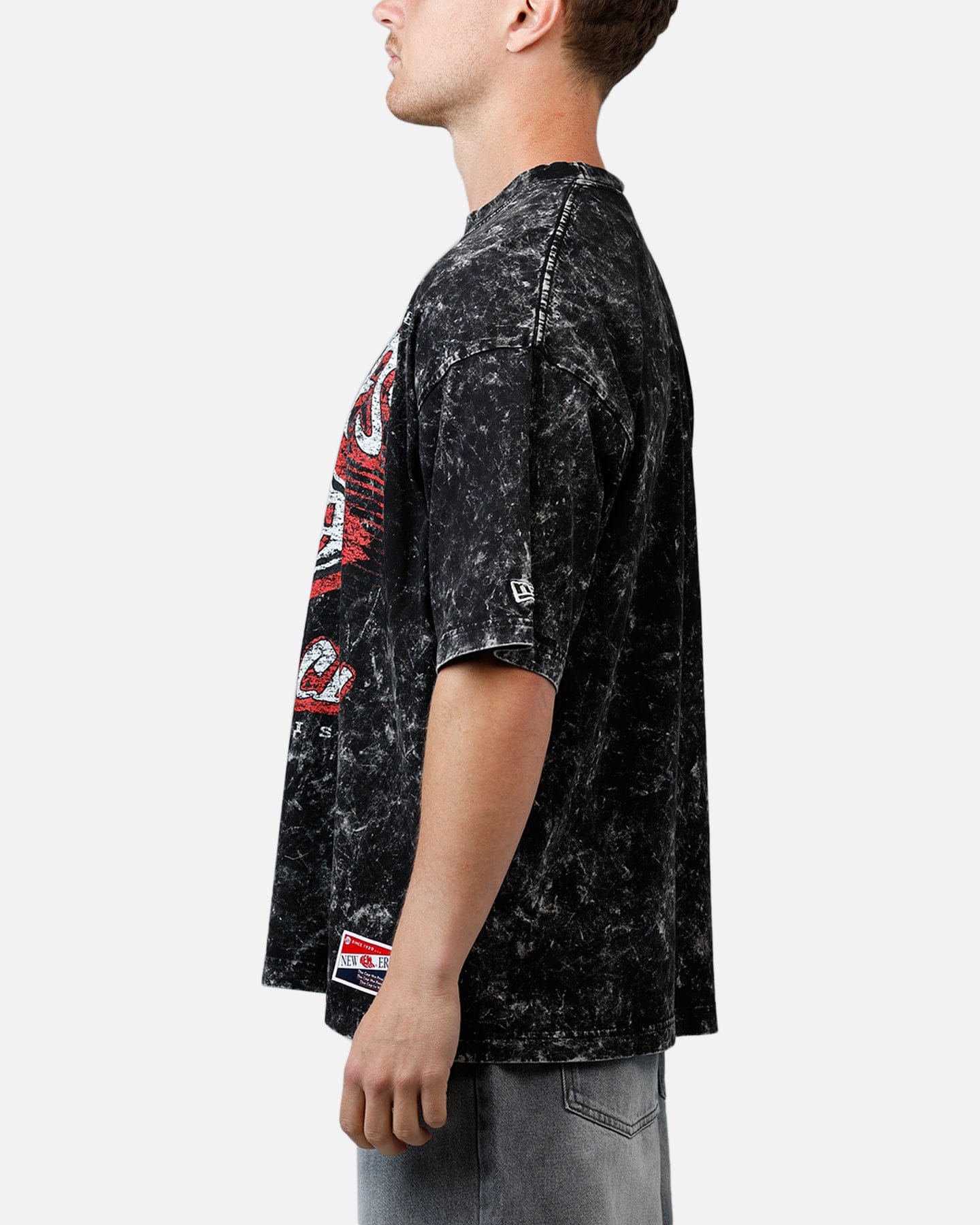 New Era Kansas City Chiefs Boxy Essentials T - Shirt Washed Black