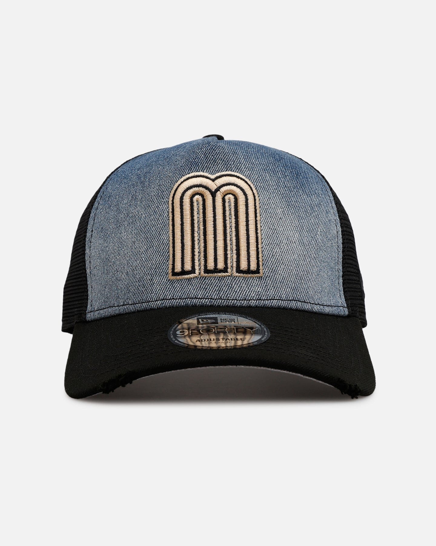 New Era Mexico National Baseball Team Bleach 9FORTY A - Frame Trucker Snapback Denim