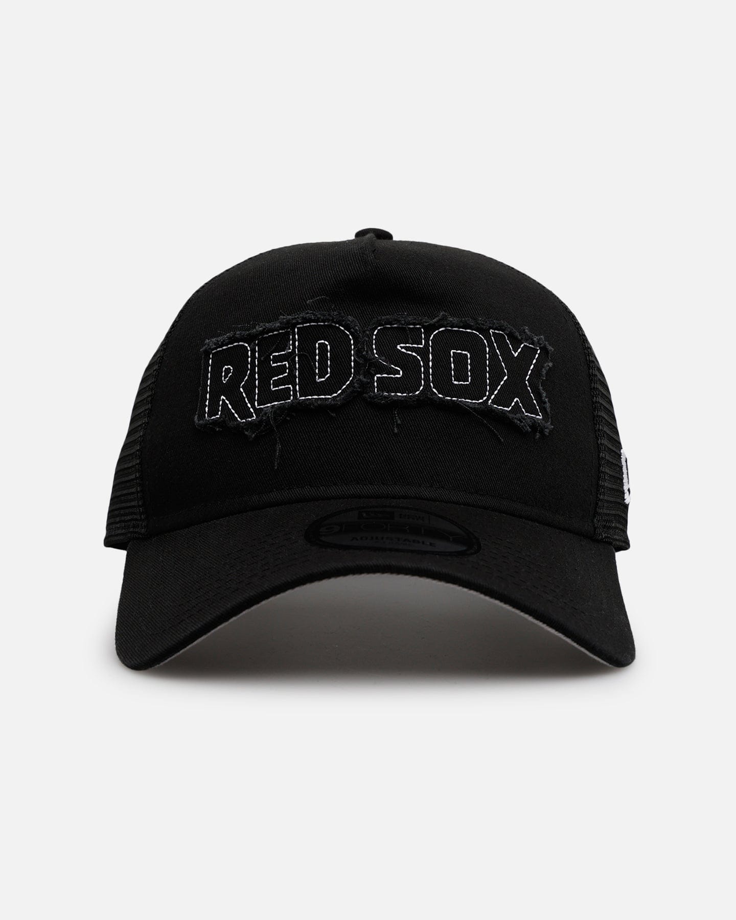 New Era Boston Red Sox Distressed 9FORTY A - Frame Trucker Snapback Black/White
