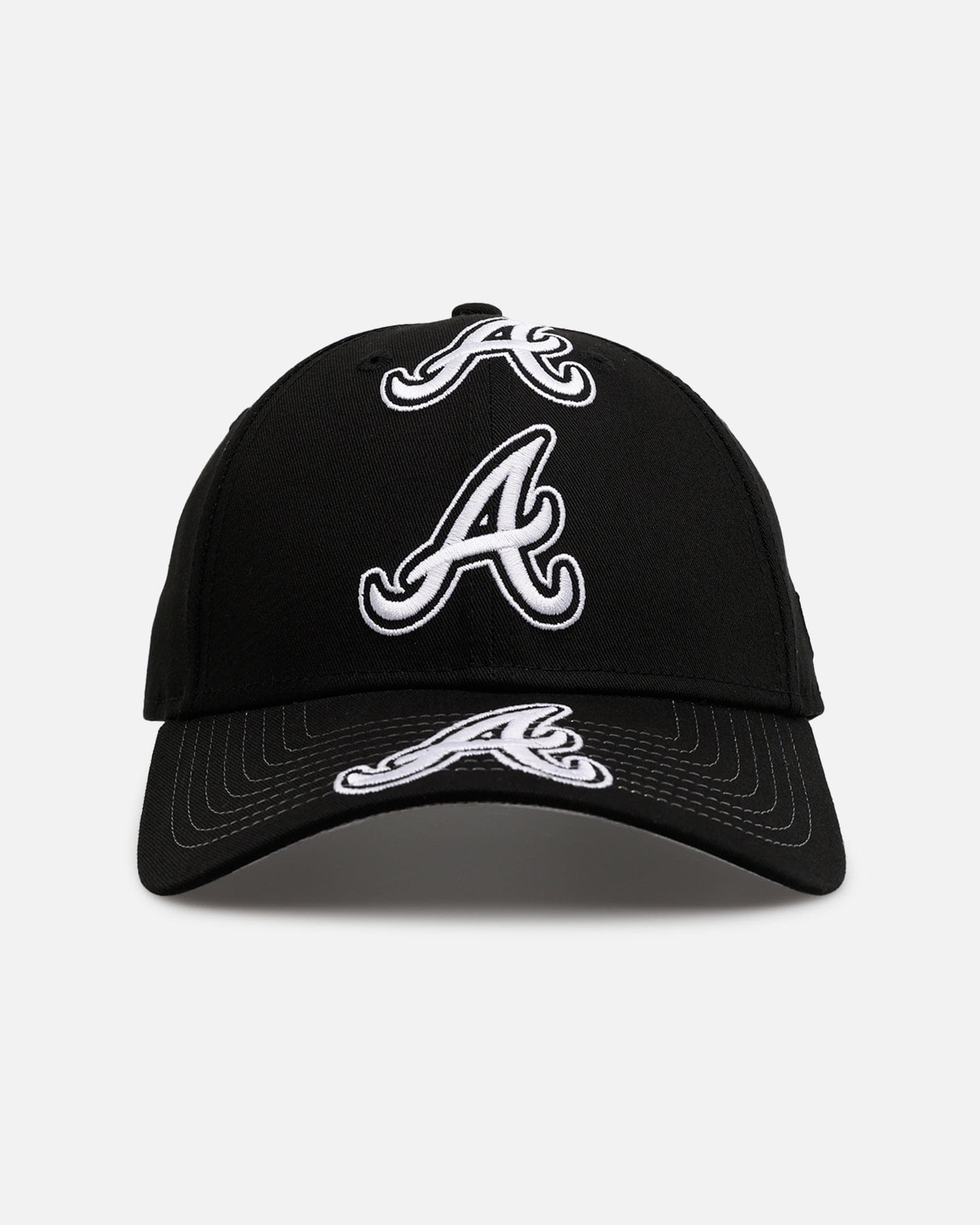 New Era Atlanta Braves Spine 9FORTY A - Frame Strapback Black/White