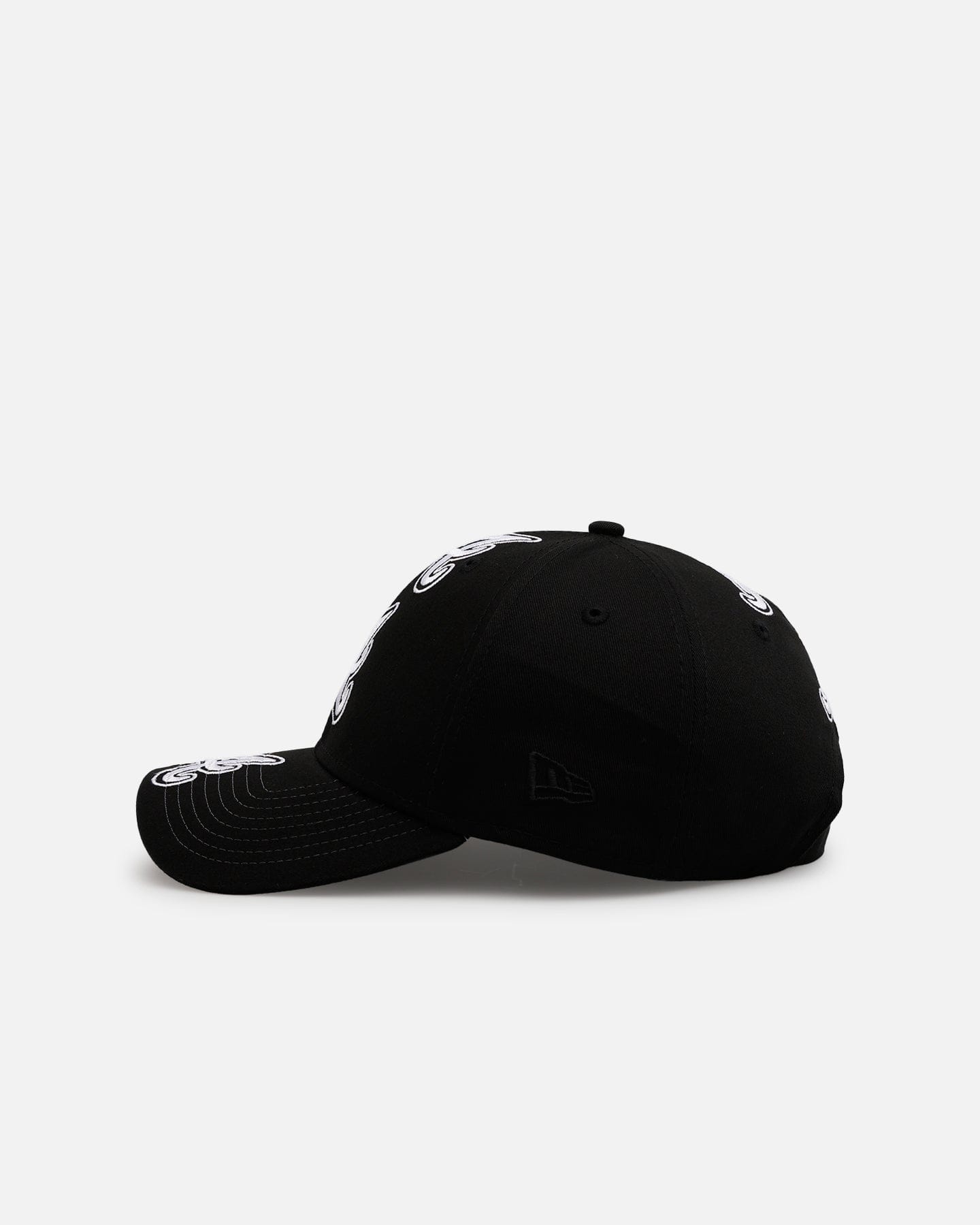 New Era Atlanta Braves Spine 9FORTY A - Frame Strapback Black/White