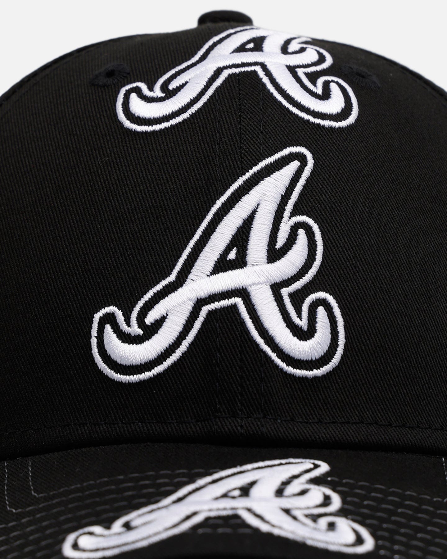 New Era Atlanta Braves Spine 9FORTY A - Frame Strapback Black/White