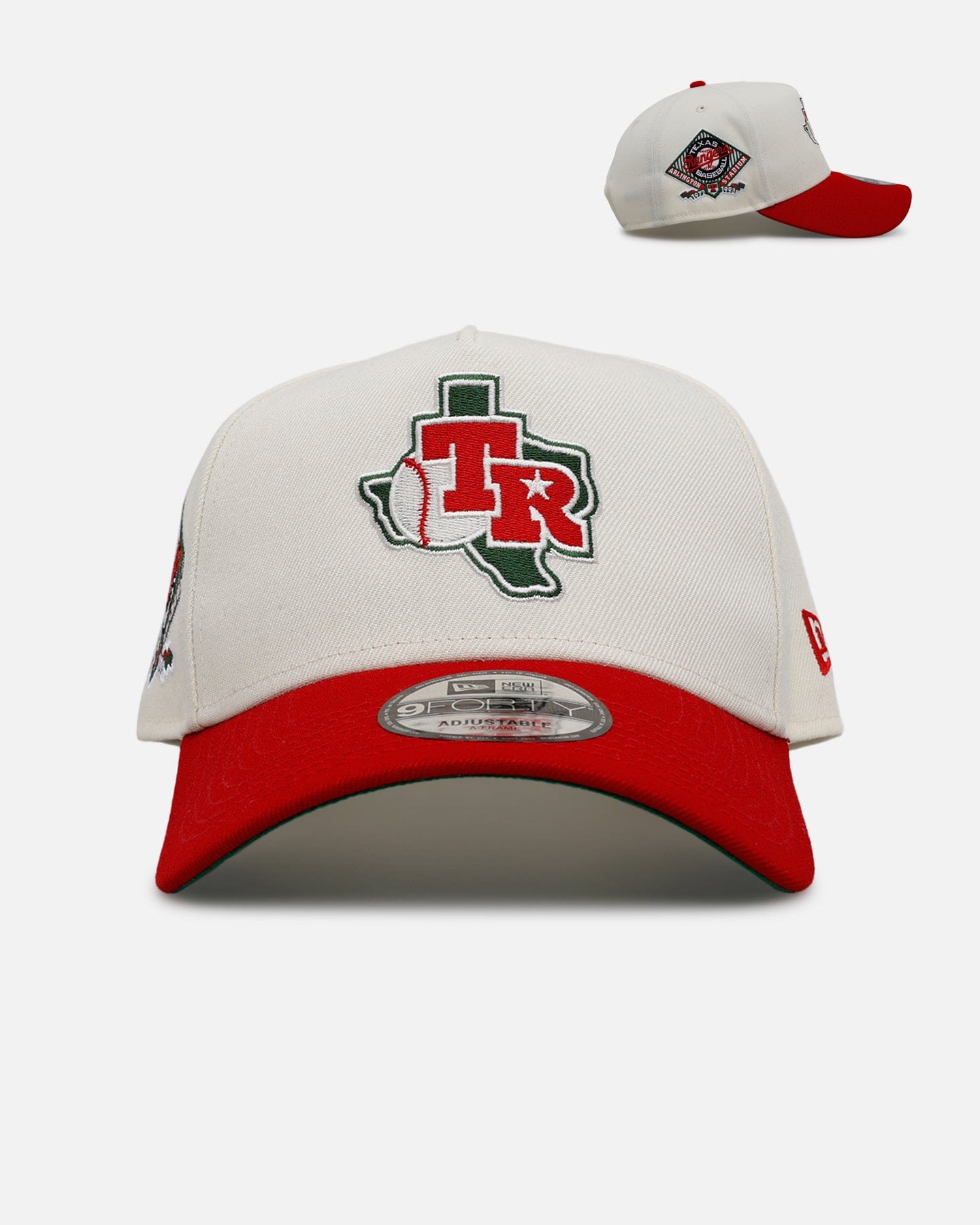 New Era Texas Rangers Strawberry 9FORTY A - Frame Snapback Chrome/Red