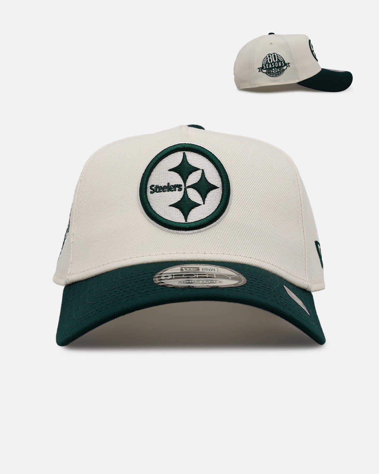 New Era Pittsburgh Steelers Evergreen 2.0 9FORTY A - Frame Snapback Chrome/Dark Green