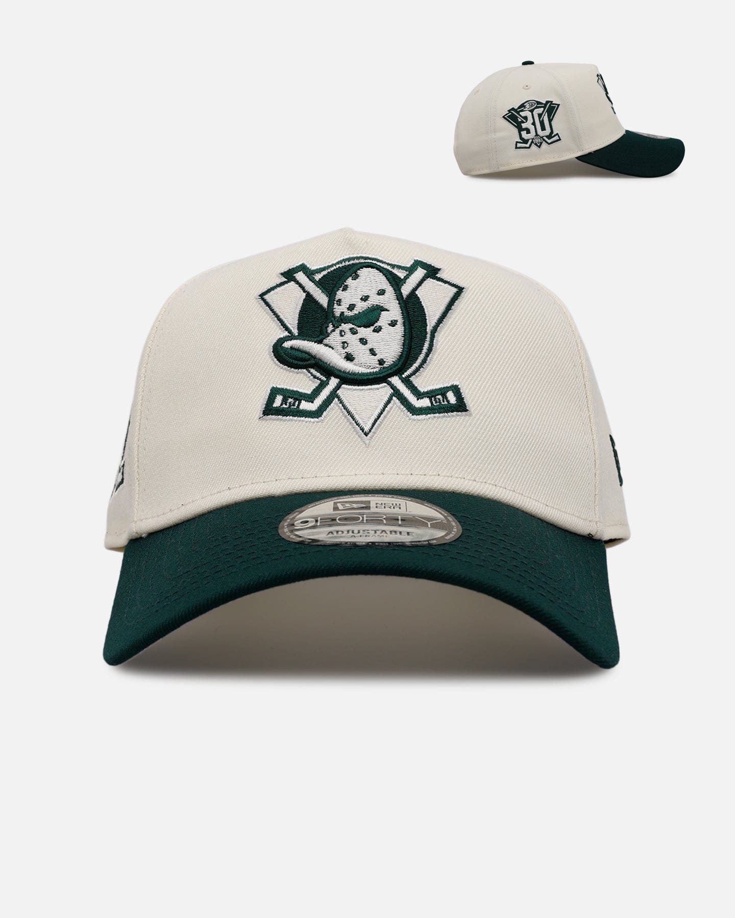 New Era Anaheim Ducks Evergreen 2.0 9FORTY A - Frame Snapback Chrome/Dark Green