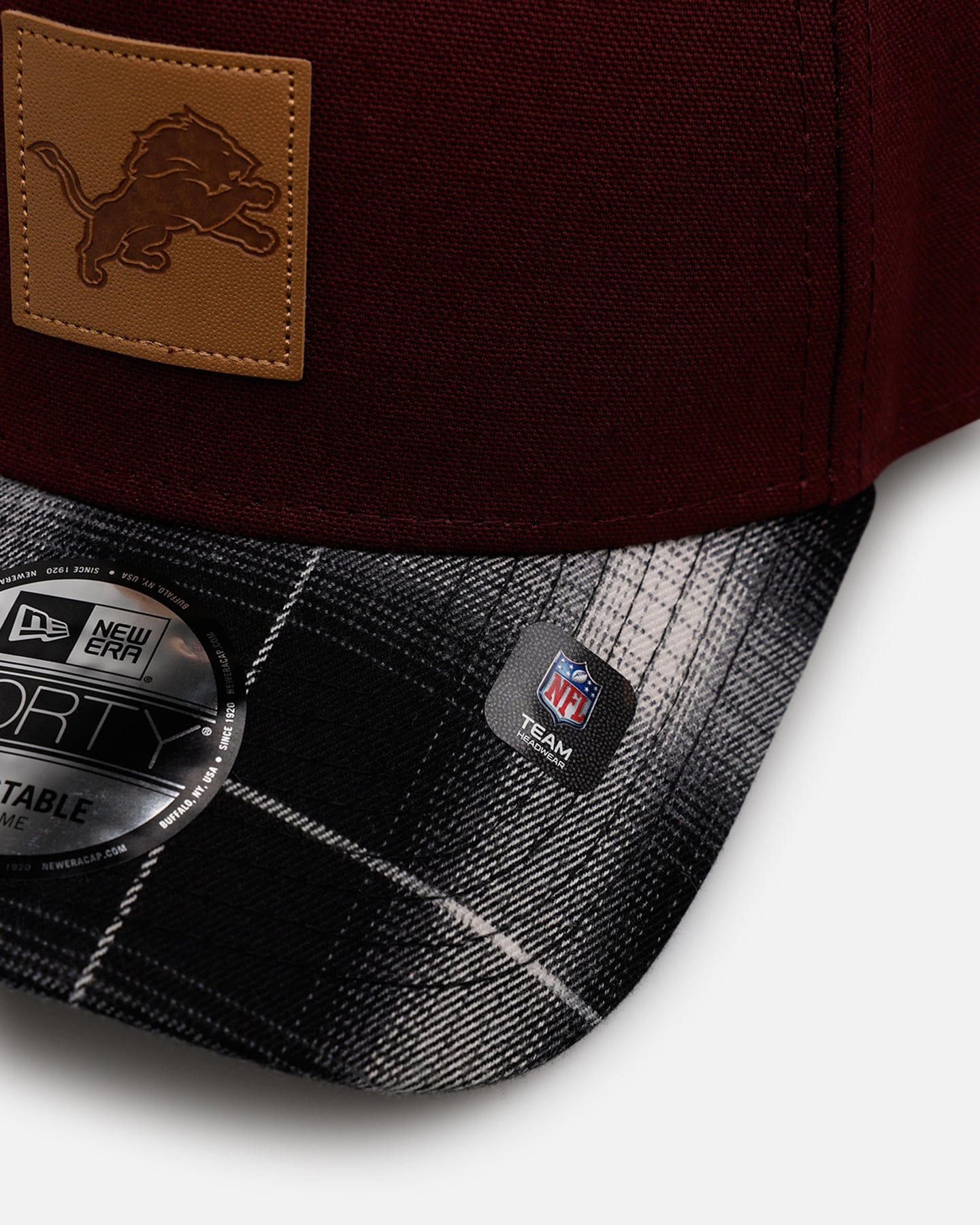 New Era Detroit Lions Workwear 9FORTY A - Frame Snapback Maroon