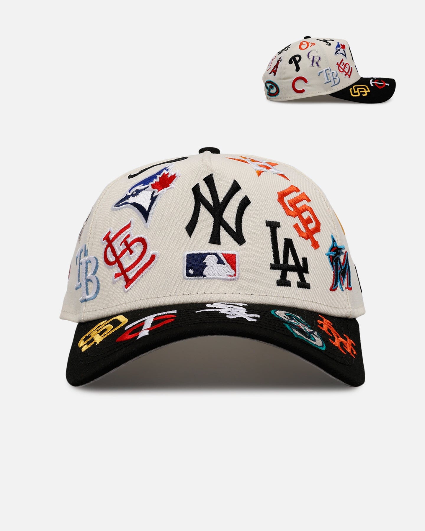 New Era MLB All Over Leagues 9FORTY A - Frame Snapback Chrome/Black