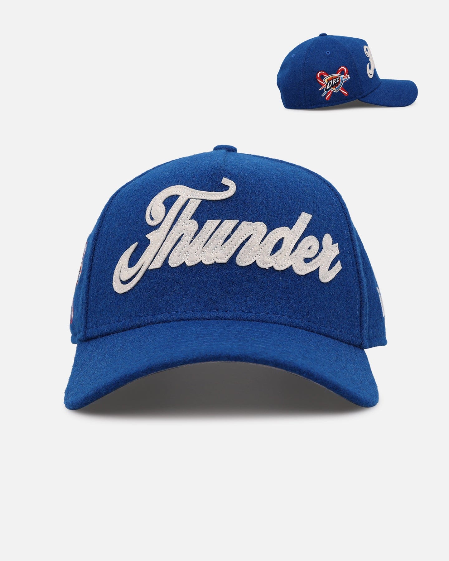 New Era Oklahoma City Thunder Candy Cane Side Patch 9FORTY A - Frame Snapback Official Team Color
