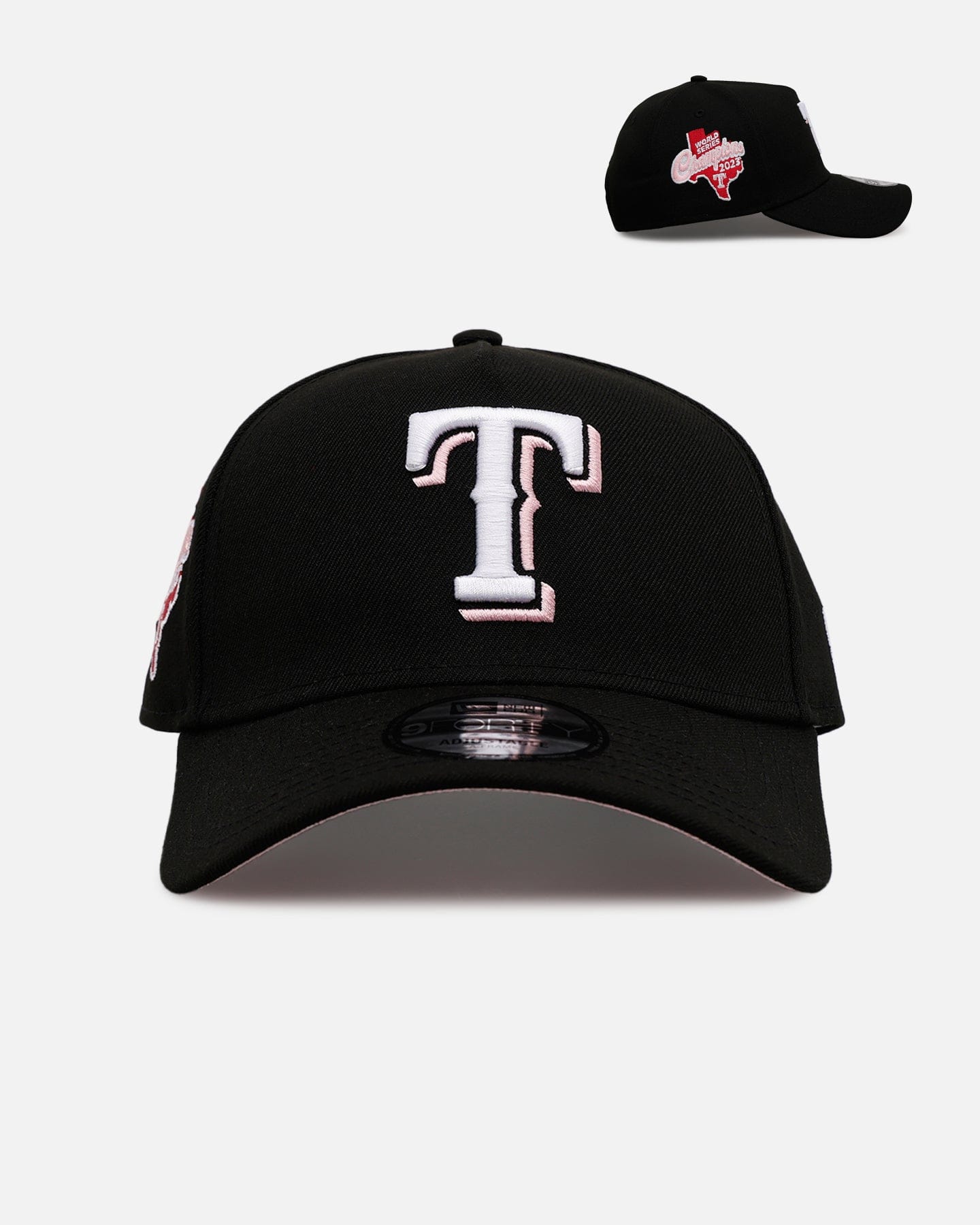 New Era Texas Rangers Black And Pink 9FORTY A - Frame Snapback Black/Pink