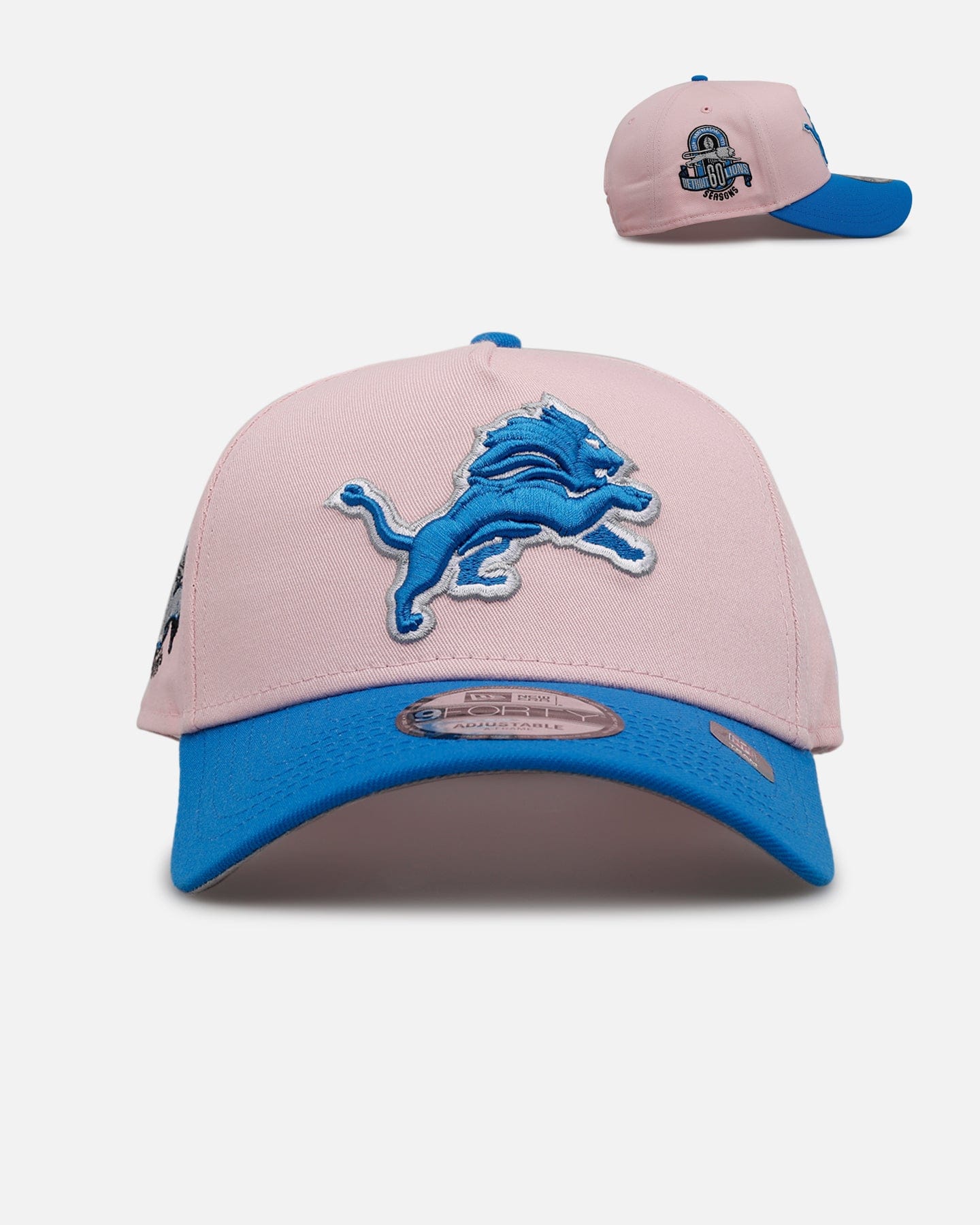 New Era Detroit Lions Pink Crown 9FORTY A - Frame Snapback Pink