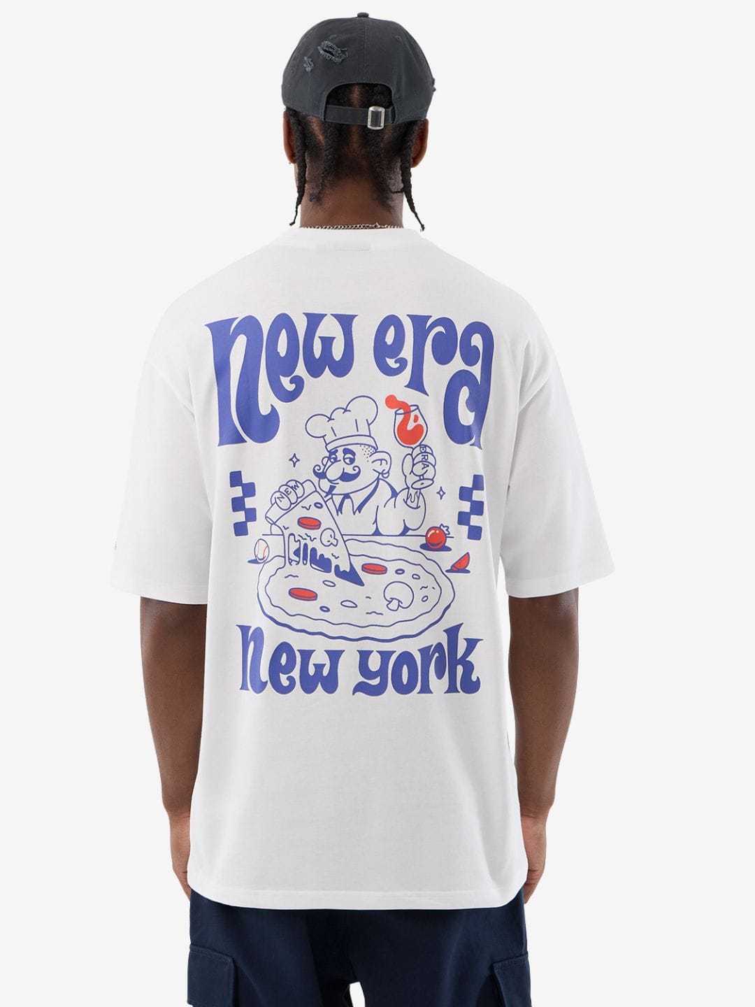 New Era Fun Graphic Oversized T - Shirt White