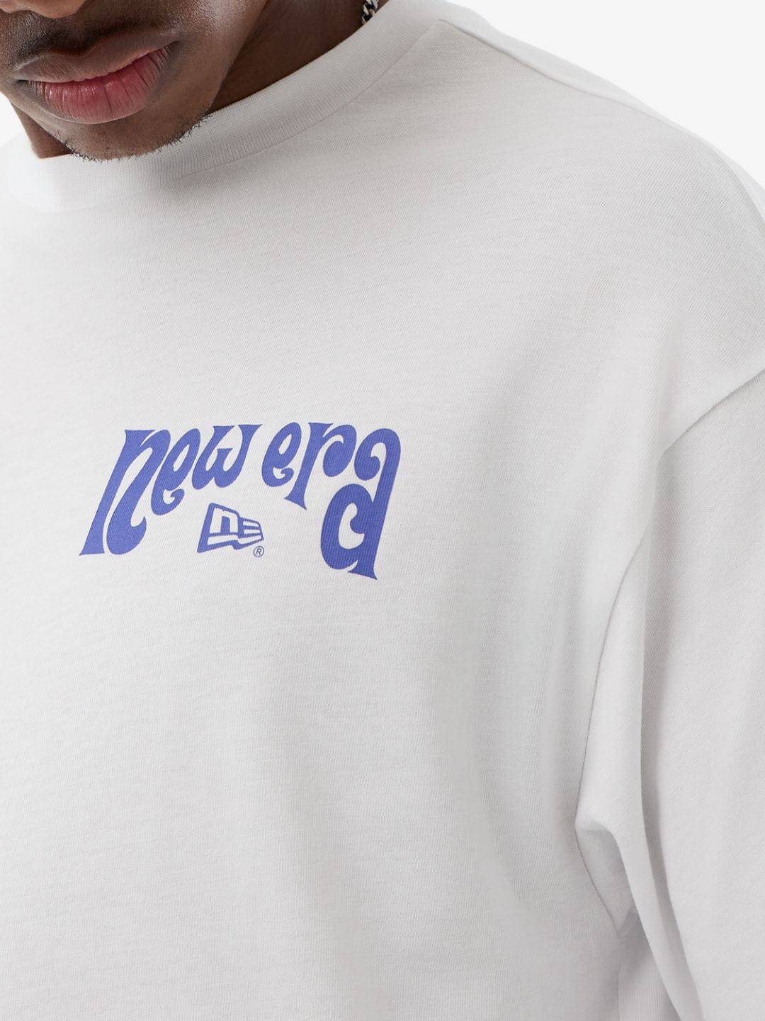 New Era Fun Graphic Oversized T - Shirt White