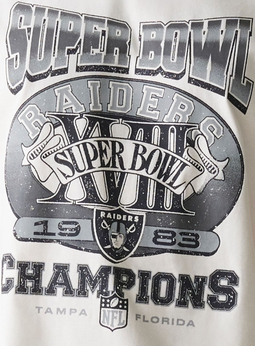 New Era Las Vegas Raiders NFL Super Bowl Open White Oversized T - Shirt