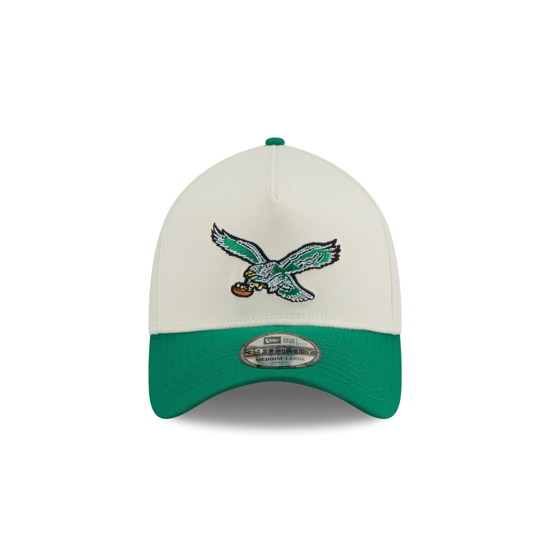 New Era Philadelphia Eagles 39Thirty A - Frame Adjustable Cap (Cream/Green)
