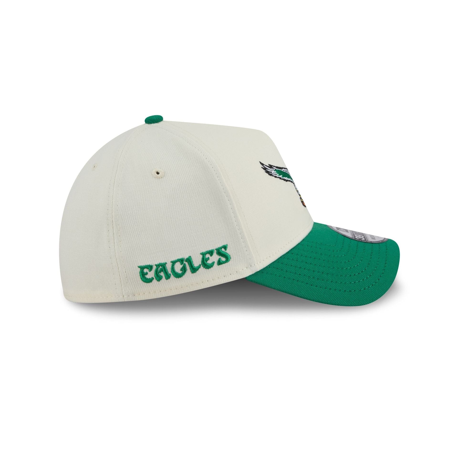 New Era Philadelphia Eagles 39Thirty A - Frame Adjustable Cap (Cream/Green)
