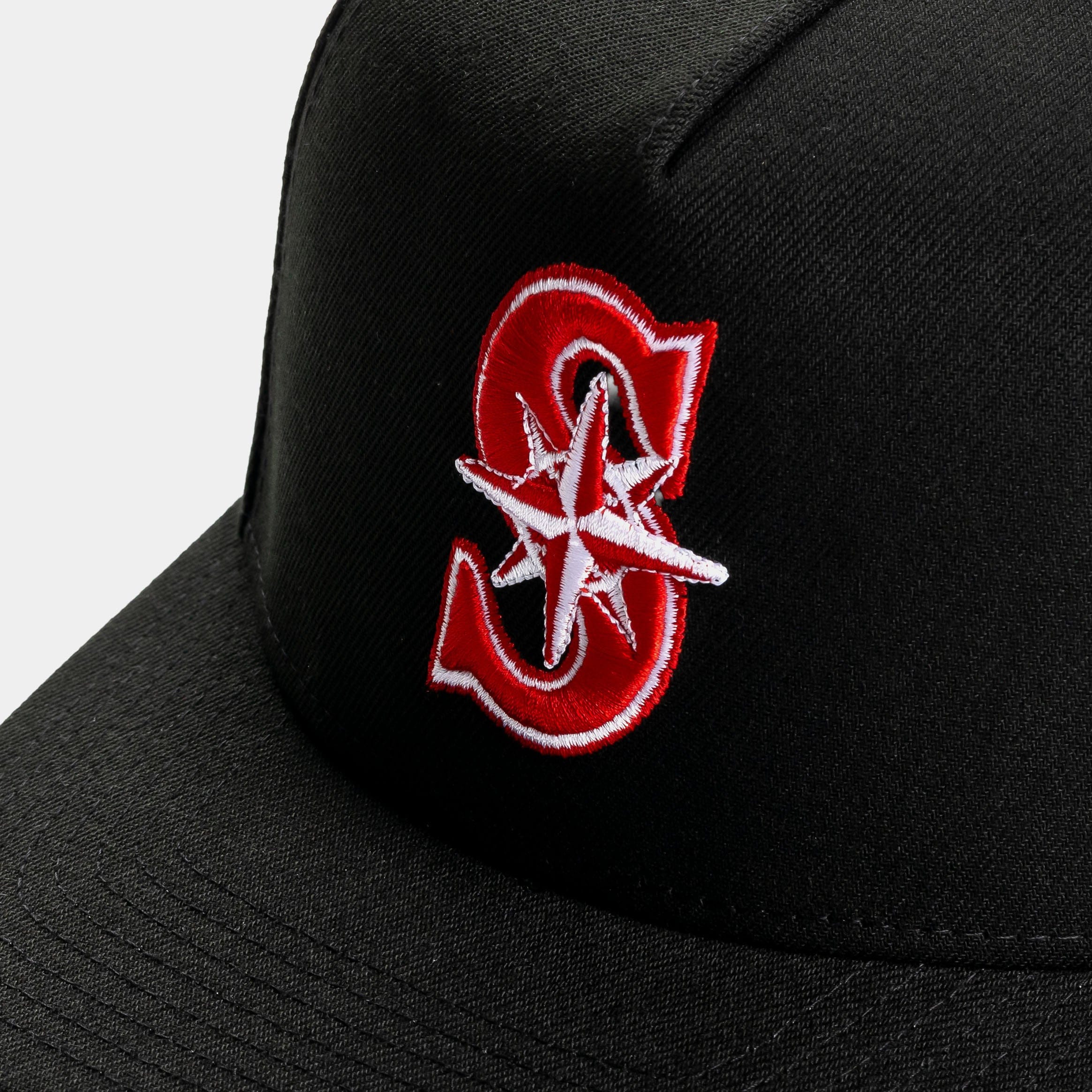 NEW ERA Shoe Palace Exclusive Seattle Mariners Black Red 9Fifty AF Snapback Mens Hat (Black/Red)
