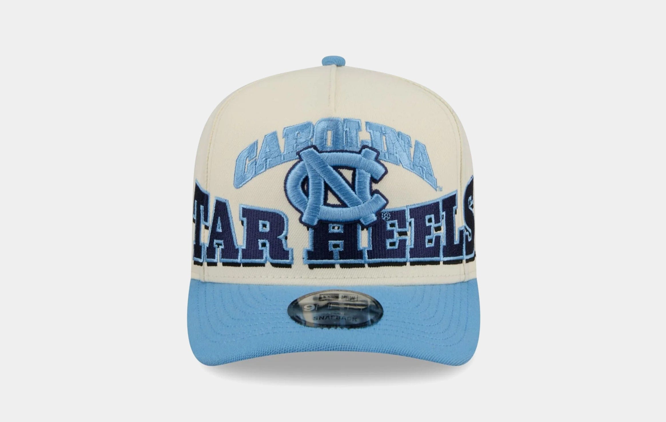 NEW ERA North Carolina Tar Heels Arched 950AF Snapback Mens Hat (Carolina/Tan/Navy)