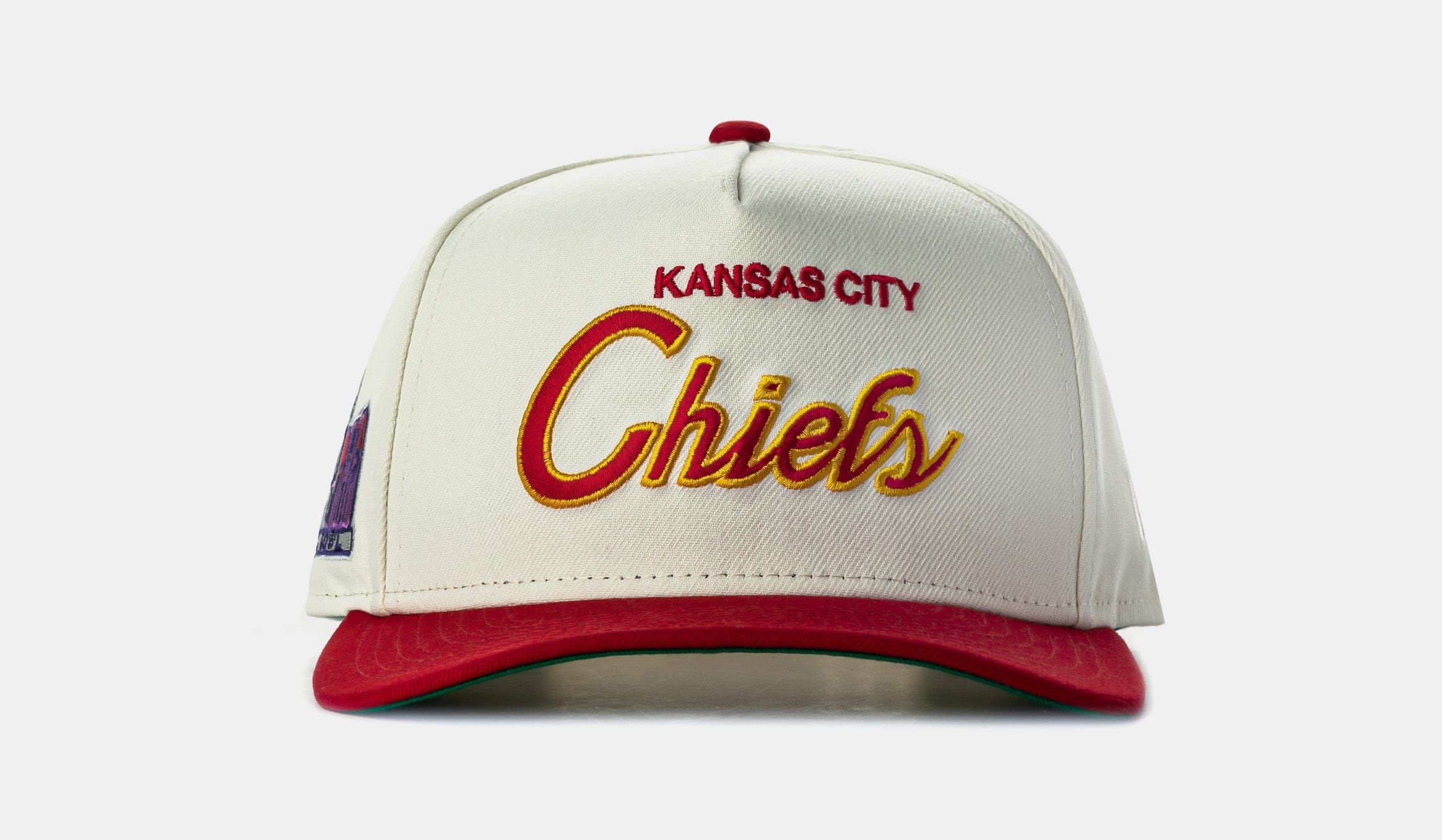 NEW ERA Shoe Palace Exclusive Kansas City Script 950AF Snapback Mens Hat (Chrome/Red)