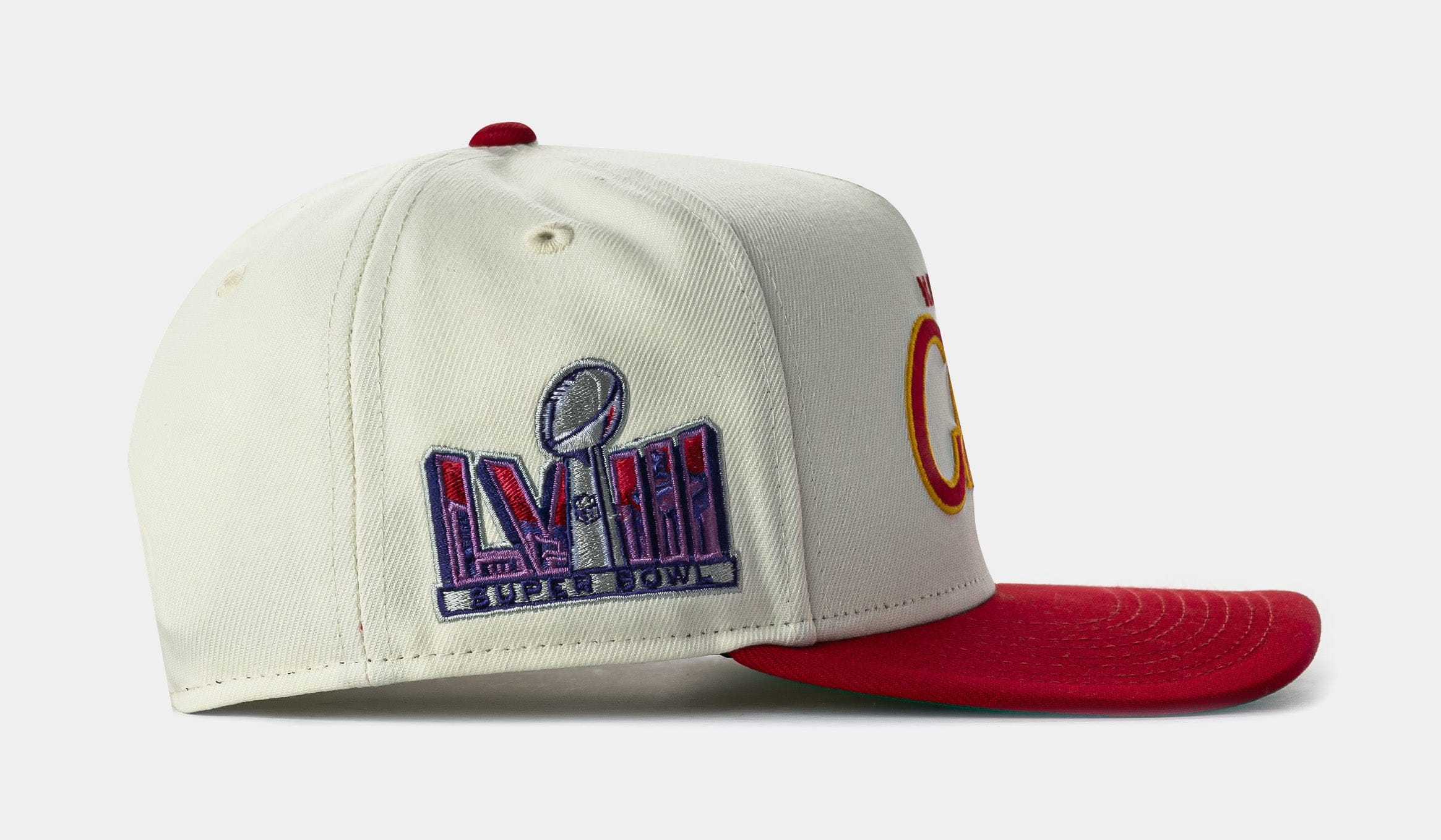 NEW ERA Shoe Palace Exclusive Kansas City Script 950AF Snapback Mens Hat (Chrome/Red)