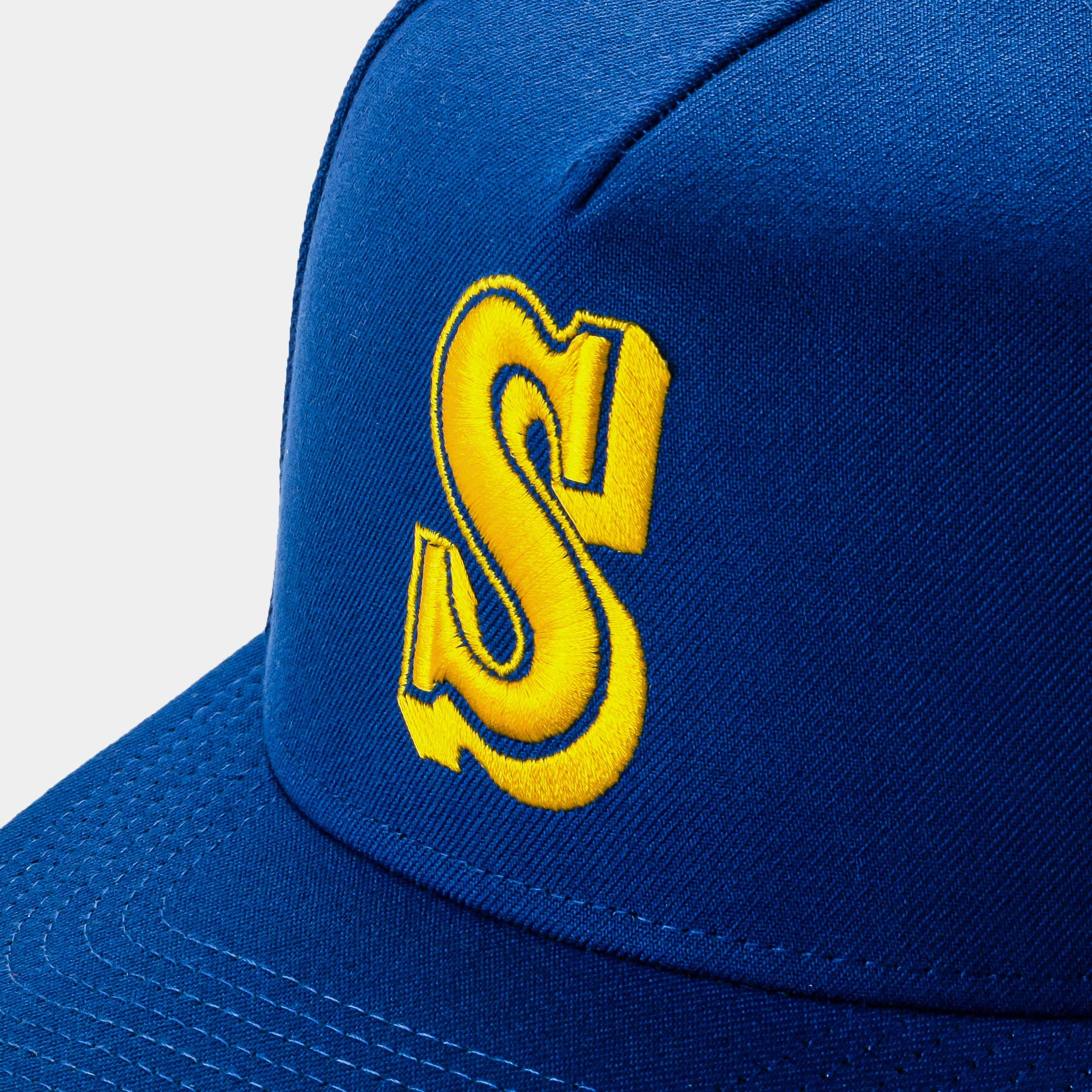 NEW ERA Shoe Palace Exclusive Seattle Mariners 950AF Snapback Mens Hat (Blue/Yellow)