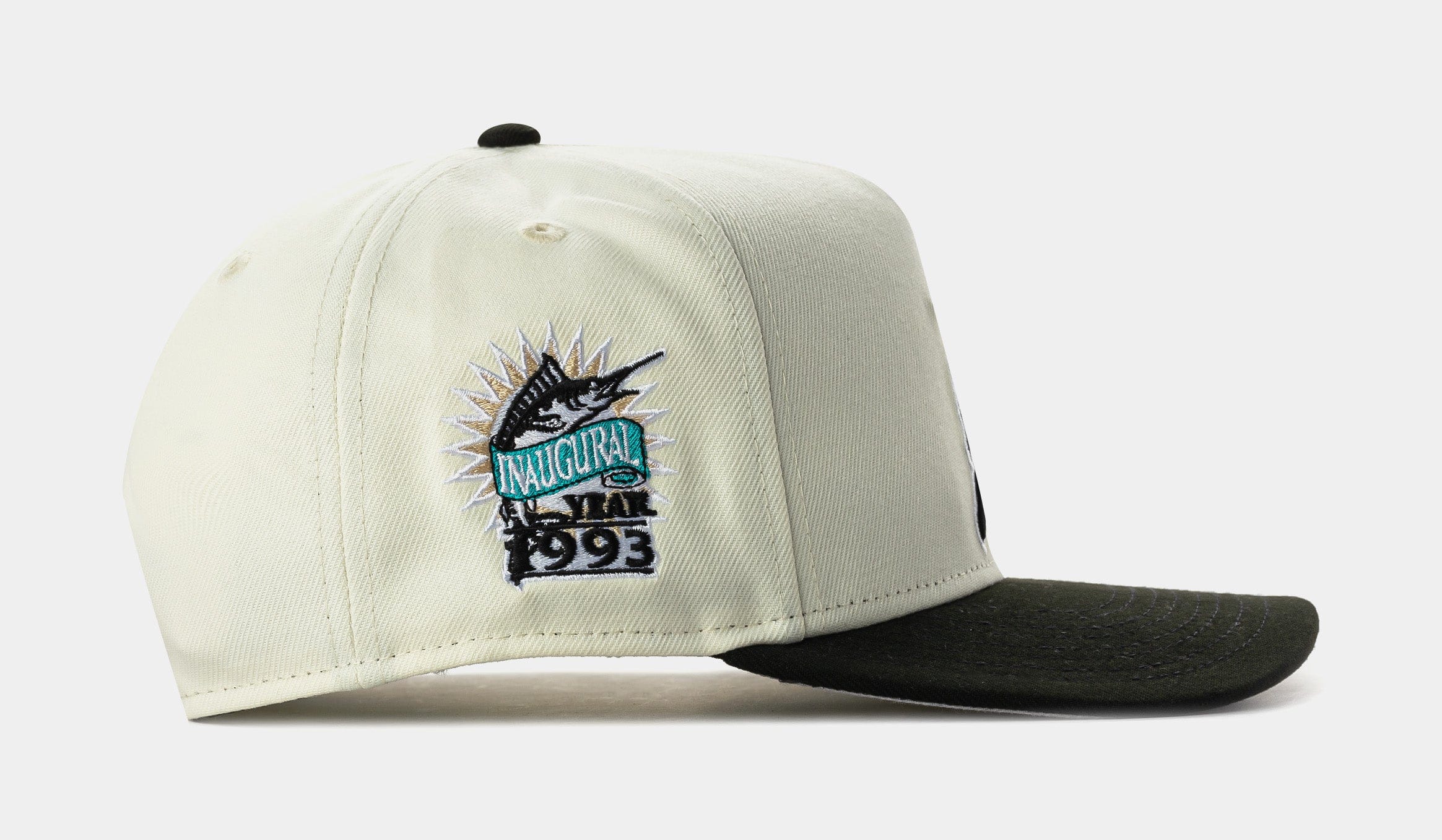 NEW ERA Shoe Palace Exclusive Miami Marlins 950AF Snapback Mens Hat (Chrome/Black)