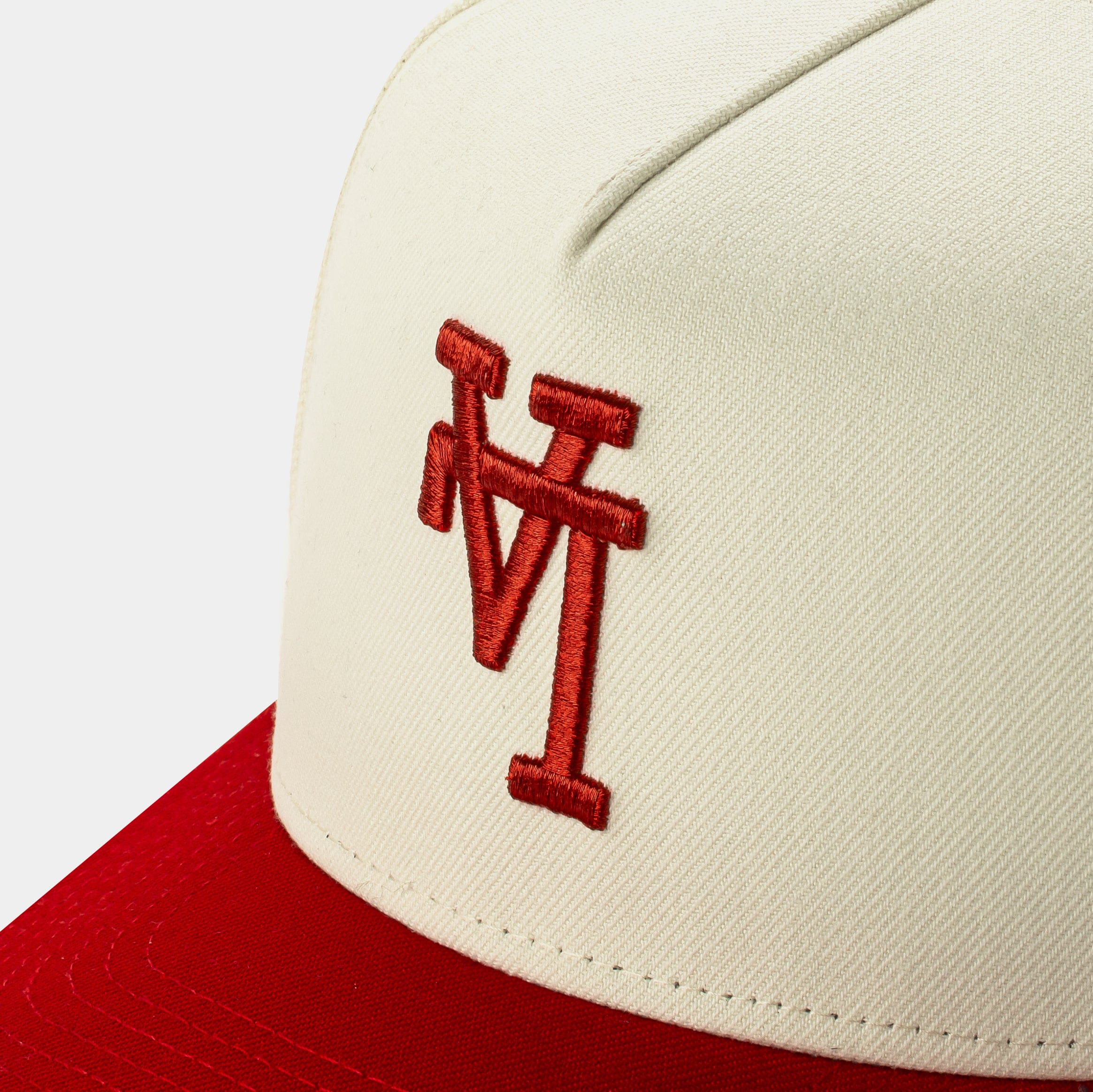 NEW ERA Shoe Palace Exclusive Los Angeles Dodgers Upside Down 950AF Snapback Mens Hat (Red/Beige)