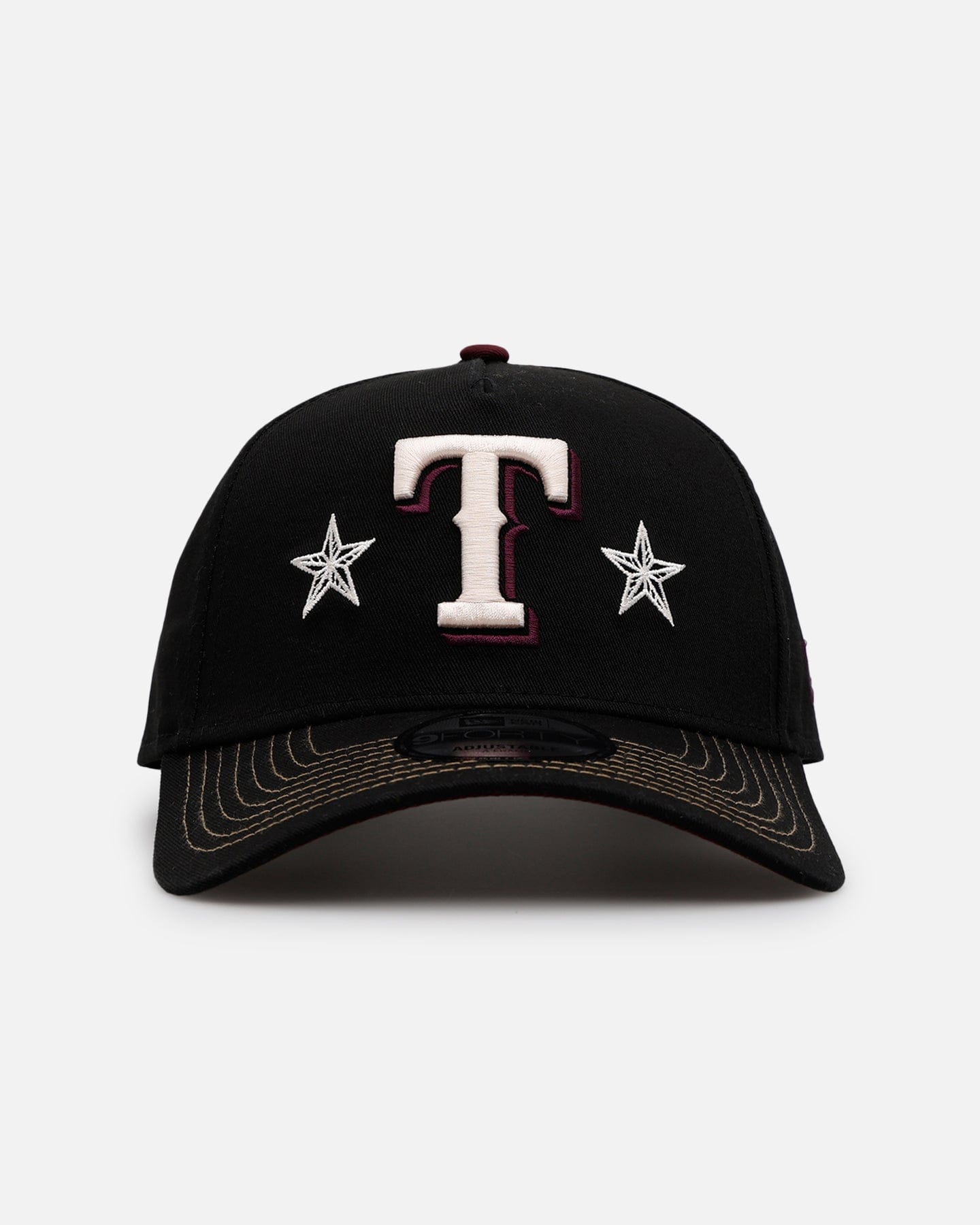 New Era Texas Rangers Ivory Stars Outlaws 9FORTY A - Frame Snapback Black/Maroon