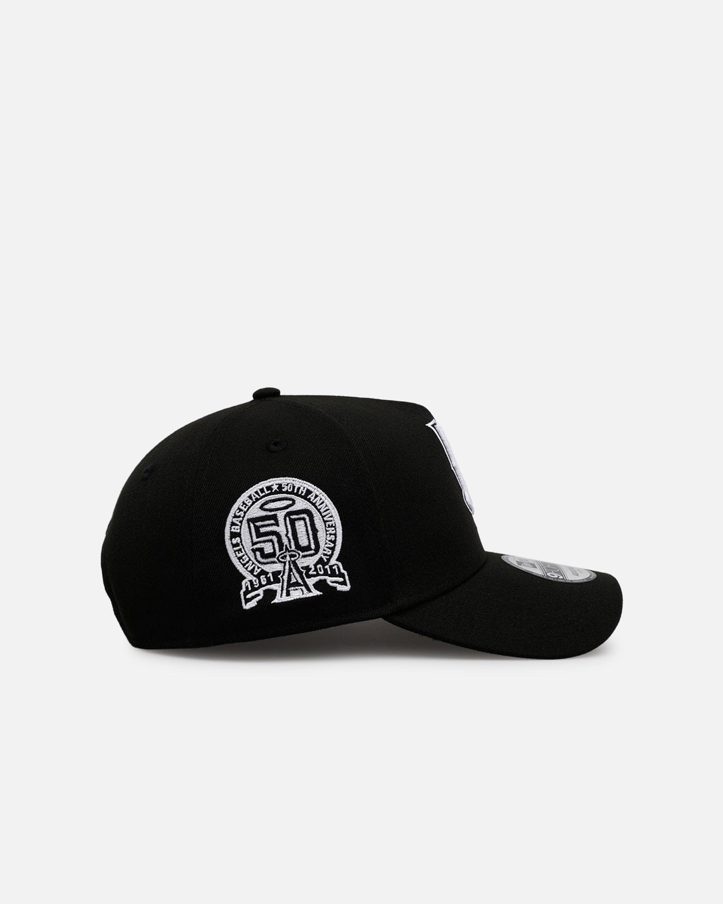 New Era Los Angeles Angels Black White Upside Down Logo 9FORTY A - Frame Snapback Black/White