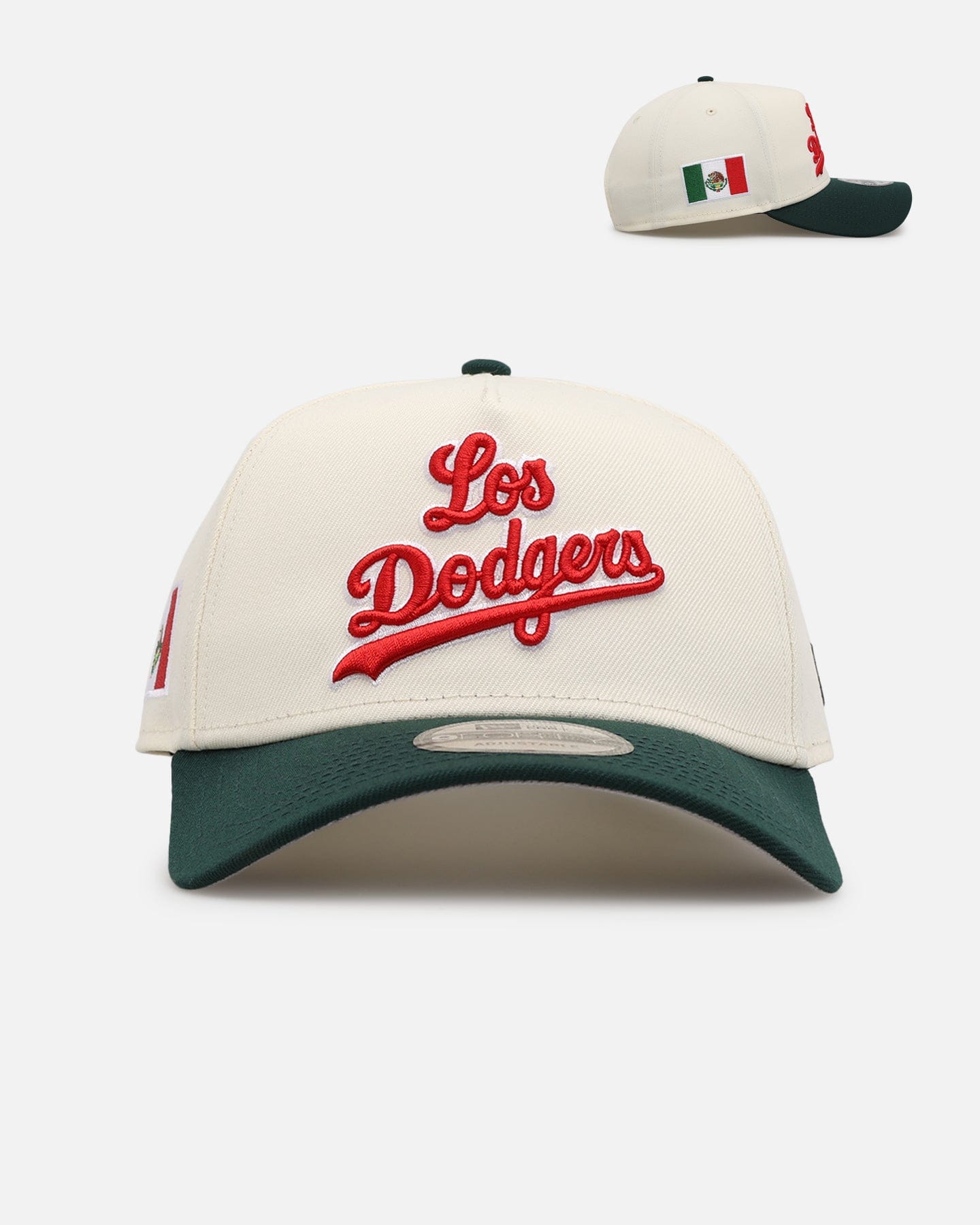 New Era Los Angeles Dodgers Mexican Independence Day 9FORTY A - Frame Snapback Chrome/Dark Green