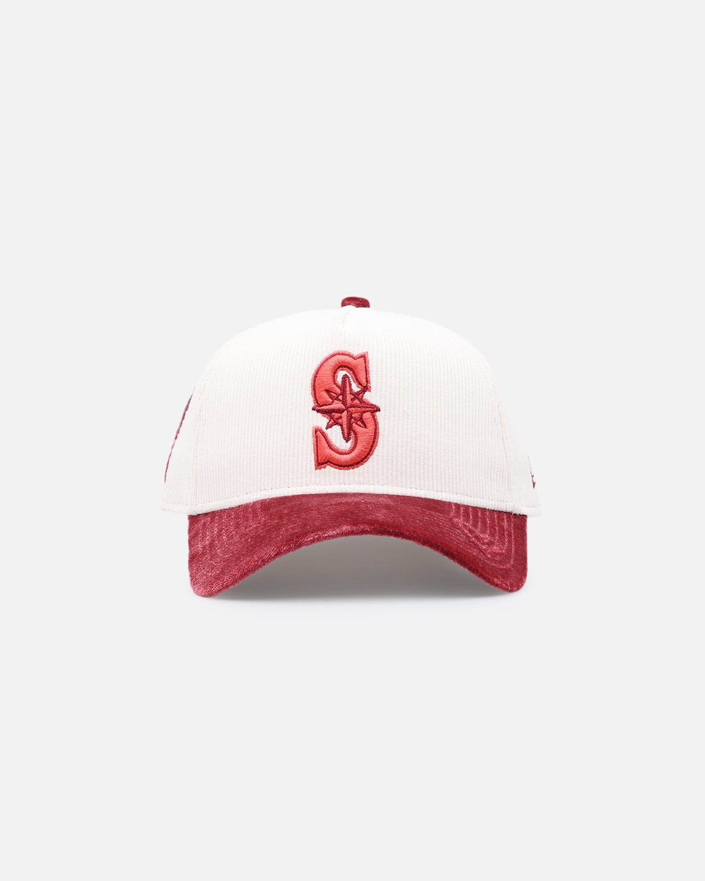 New Era Seattle Mariners Premium Corduroy Velvet 9FORTY A - Frame Snapback Chrome White/Cardinal