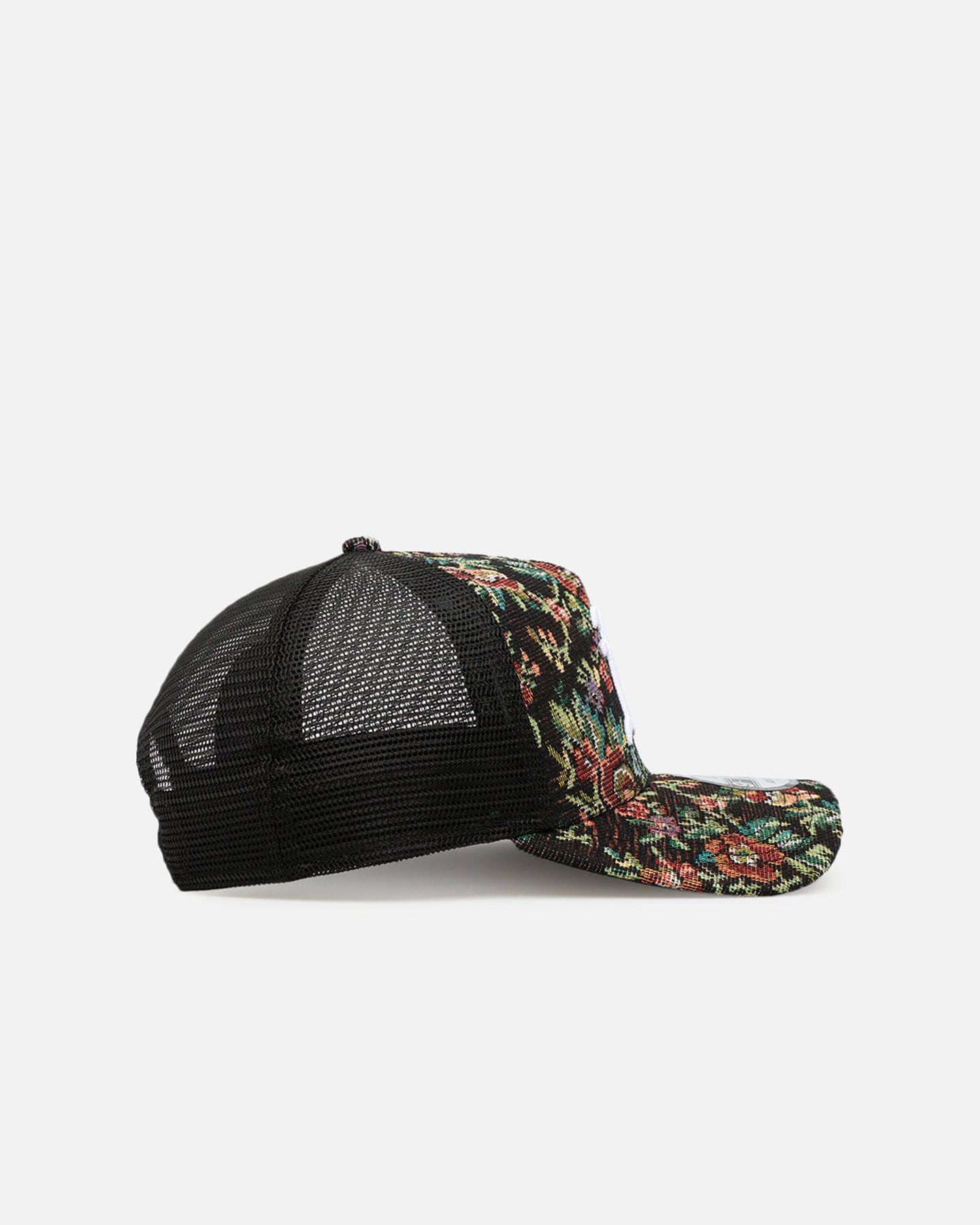 New Era Oakland Athletics Black Floral Tapestry 9FORTY A - Frame Trucker Snapback Tapestry