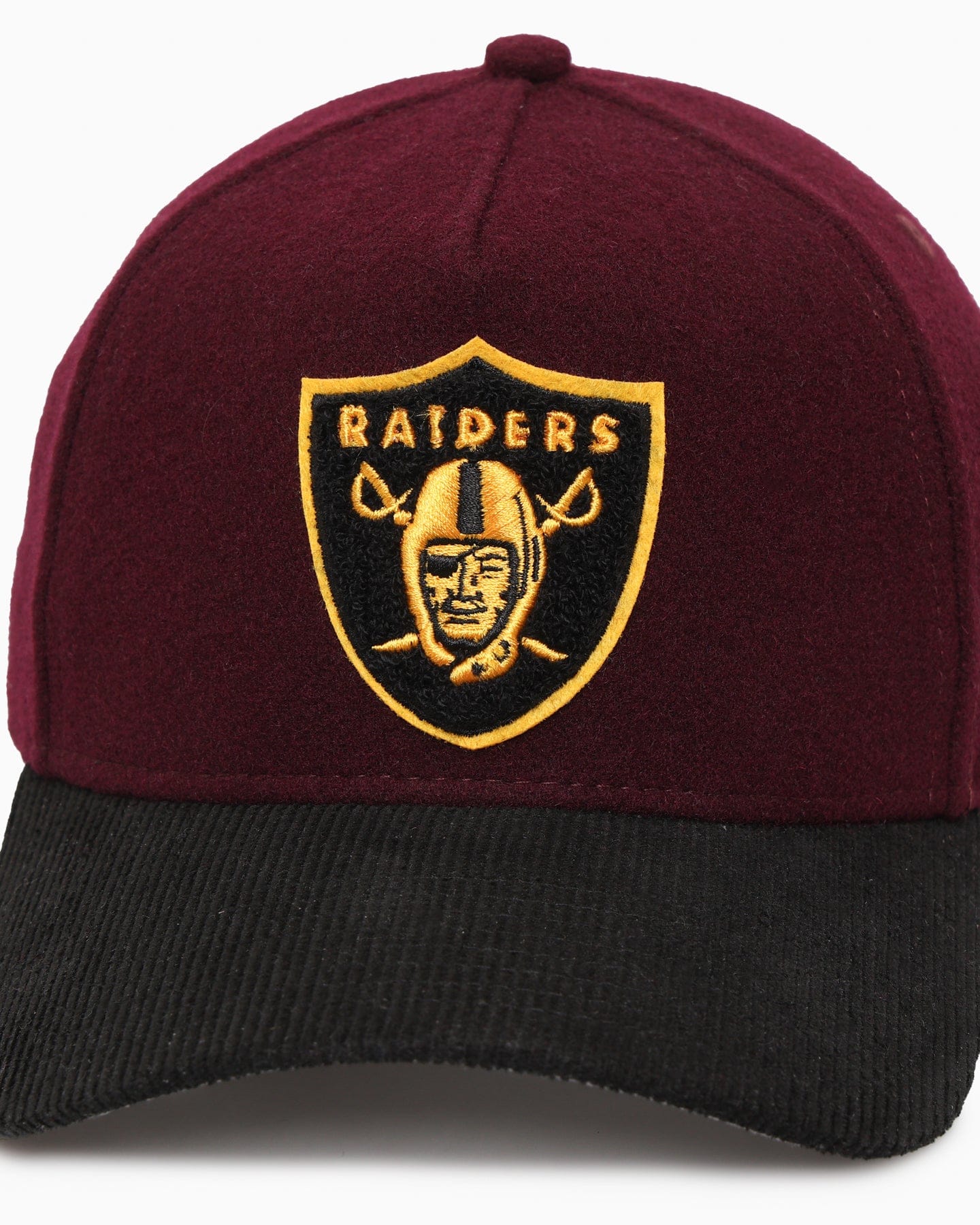 New Era Las Vegas Raiders Large Chenille 9FORTY A - Frame Snapback Maroon