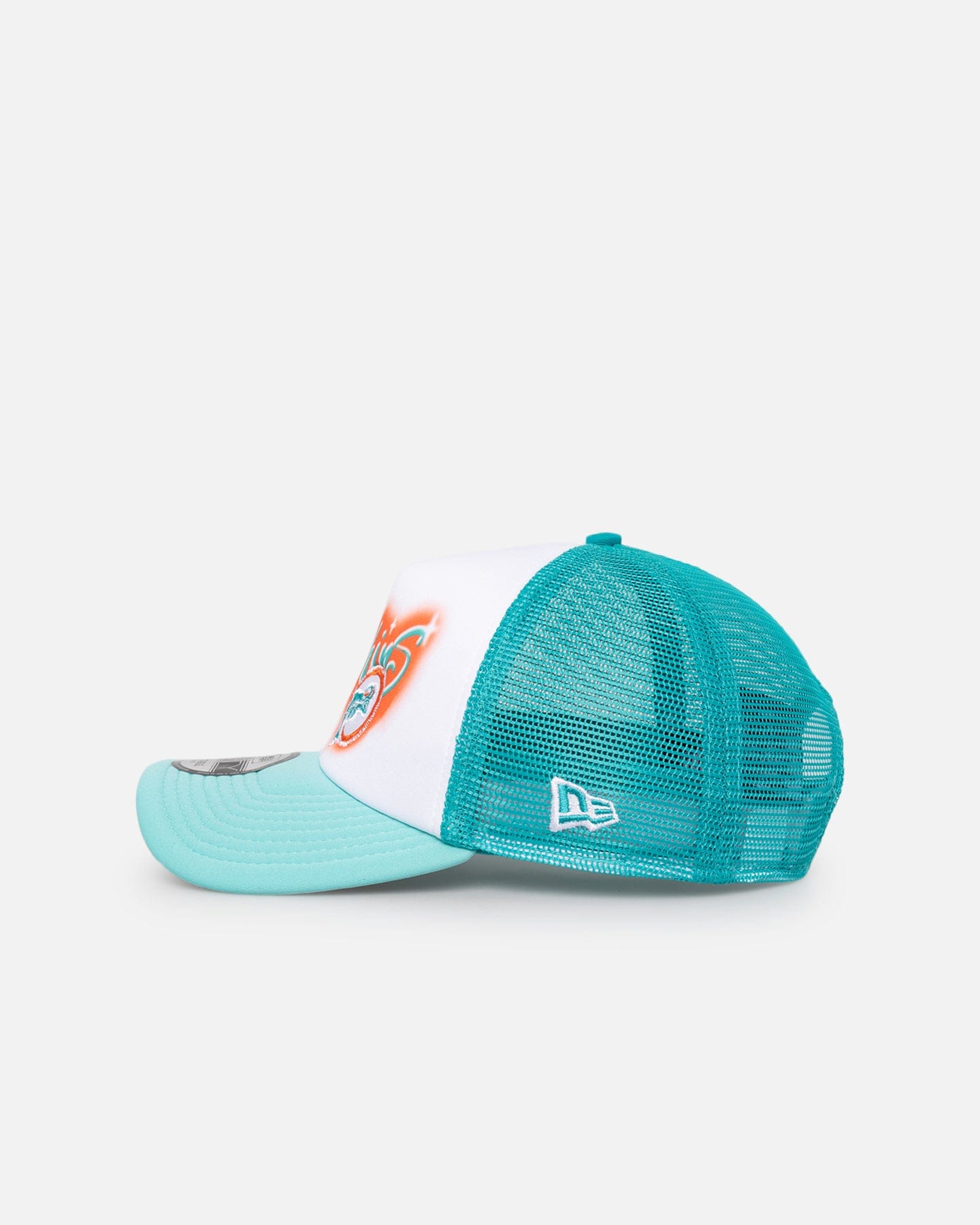 New Era Miami Dolphins Airbrush 9FORTY A - Frame Trucker Snapback White/OTC