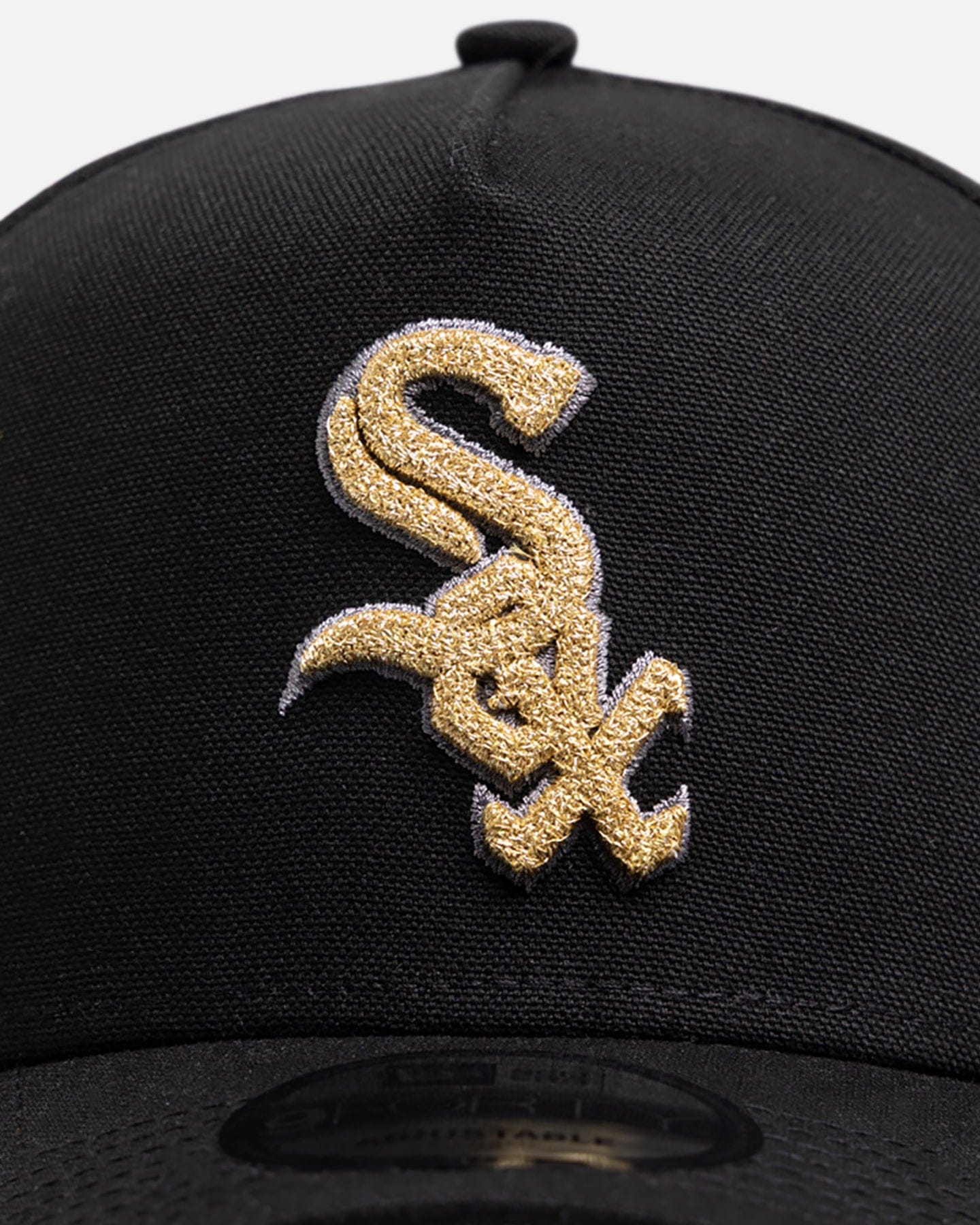New Era Chicago White Sox Canvas Chainstitch Project x 9FORTY A - Frame Snapback Black/Gold