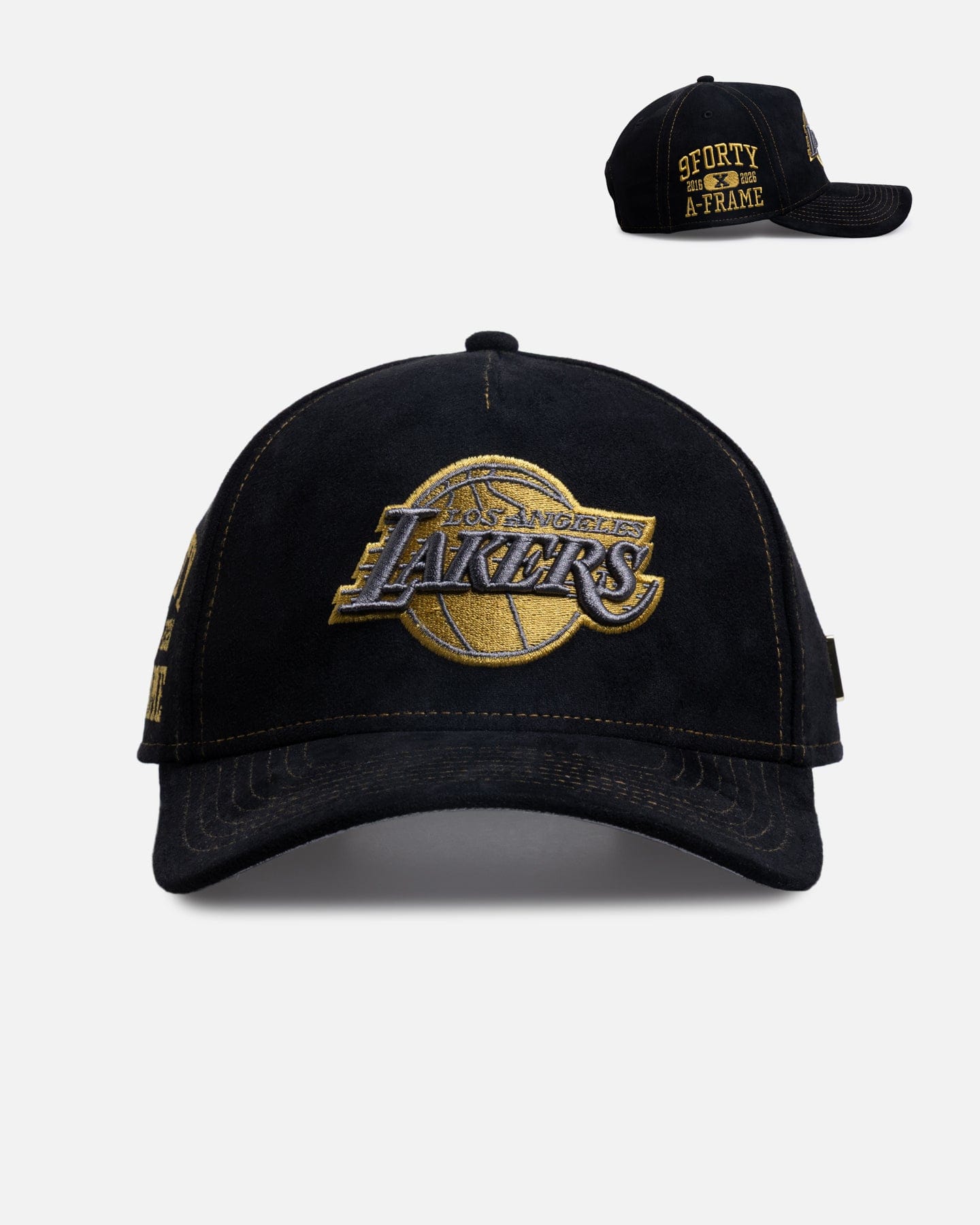 New Era Los Angeles Lakers Statement Suede 10 Year Anniversary 9FORTY A - Frame Snapback Black Suede