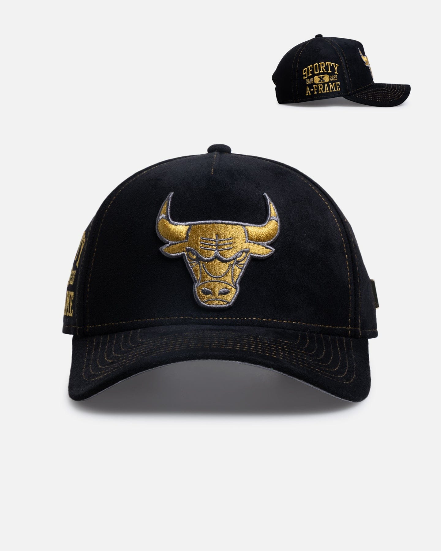 New Era Chicago Bulls Statement Suede 10 Year Anniversary 9FORTY A - Frame Snapback Black Suede