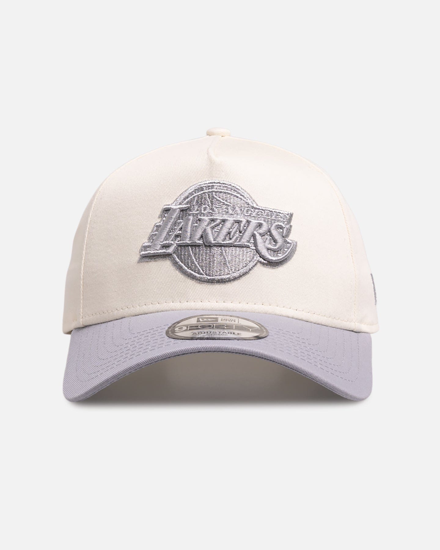 New Era Los Angeles Lakers Chrome Grey 9FORTY A - Frame Snapback White/Silver