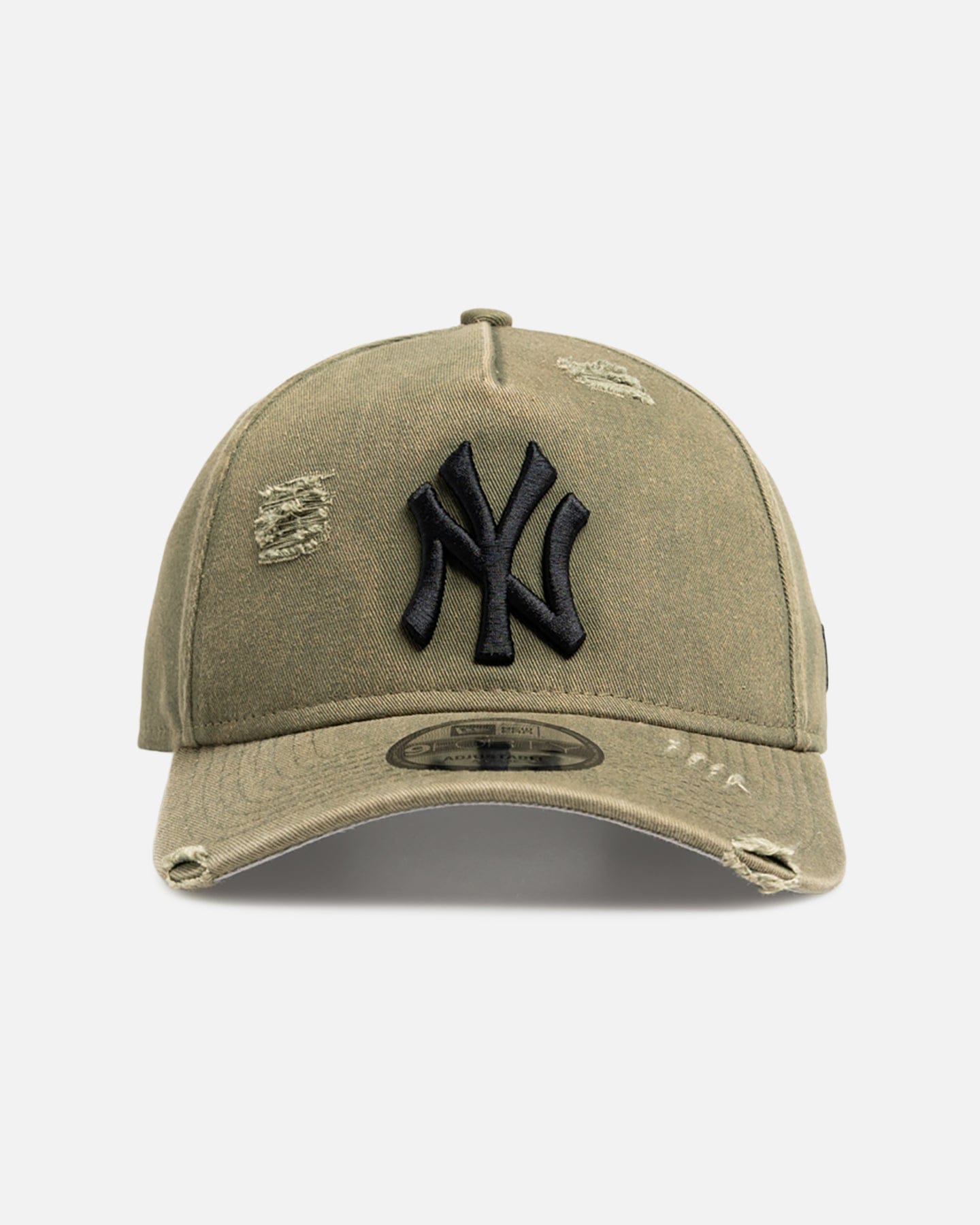 New Era New York Yankees Distressed Olive 9FORTY A - Frame Snapback Olive