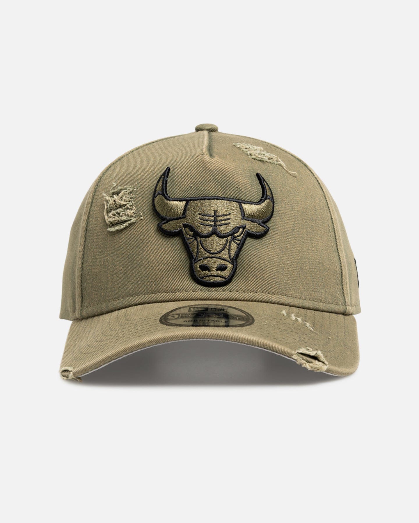 New Era Chicago Bulls Distressed Olive 9FORTY A - Frame Snapback Olive