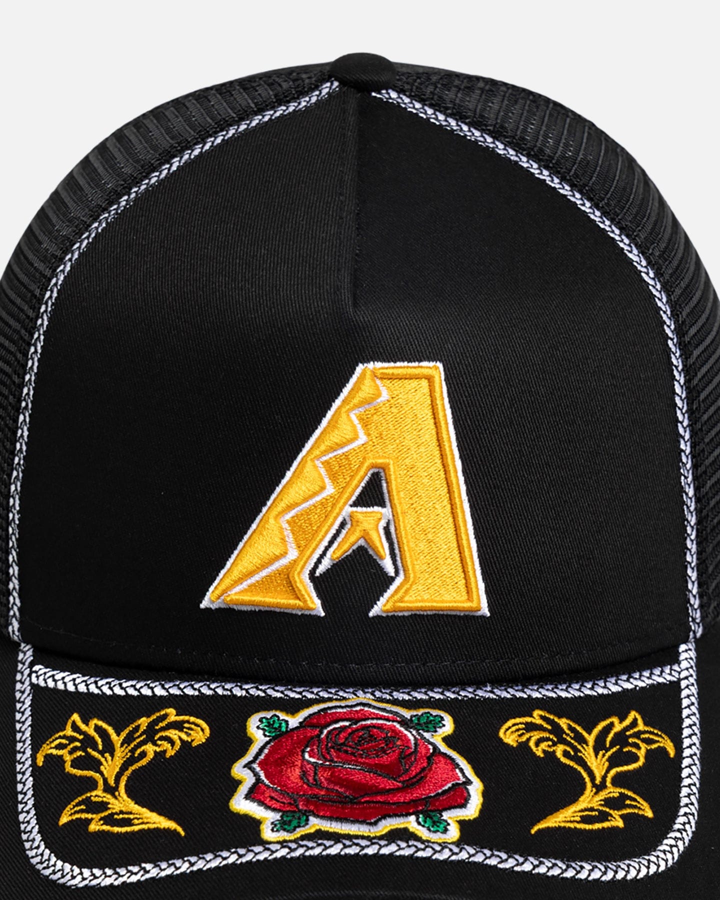 New Era Arizona Diamondbacks Rose Visor 9FORTY A - Frame Trucker Snapback Black/Rose