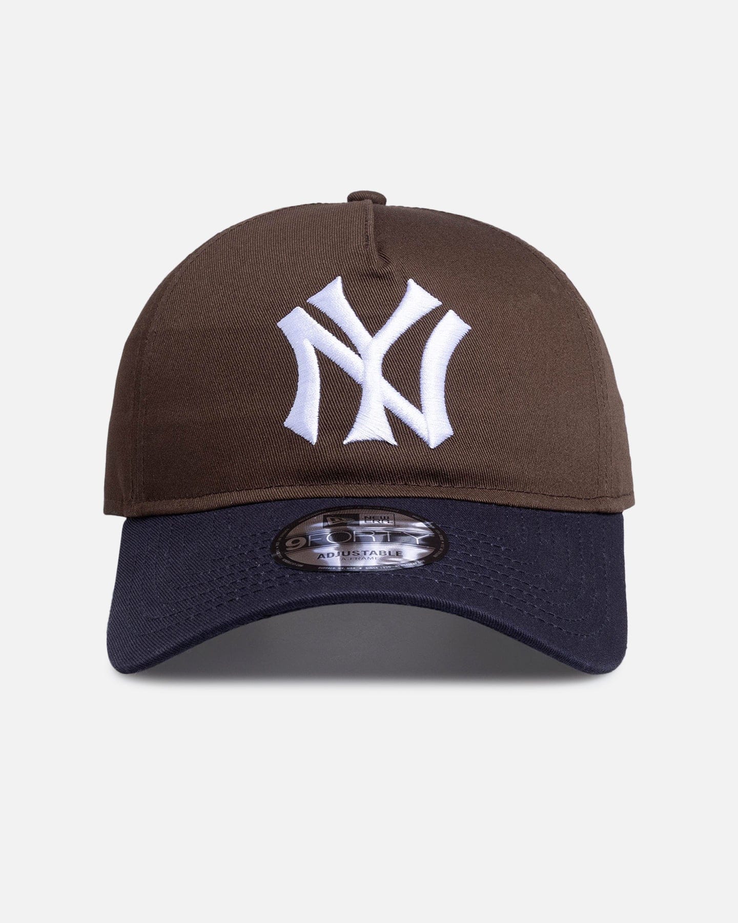 New Era New York Yankees Walnut Navy 9FORTY A - Frame Unstructured Snapback Brown/Blue