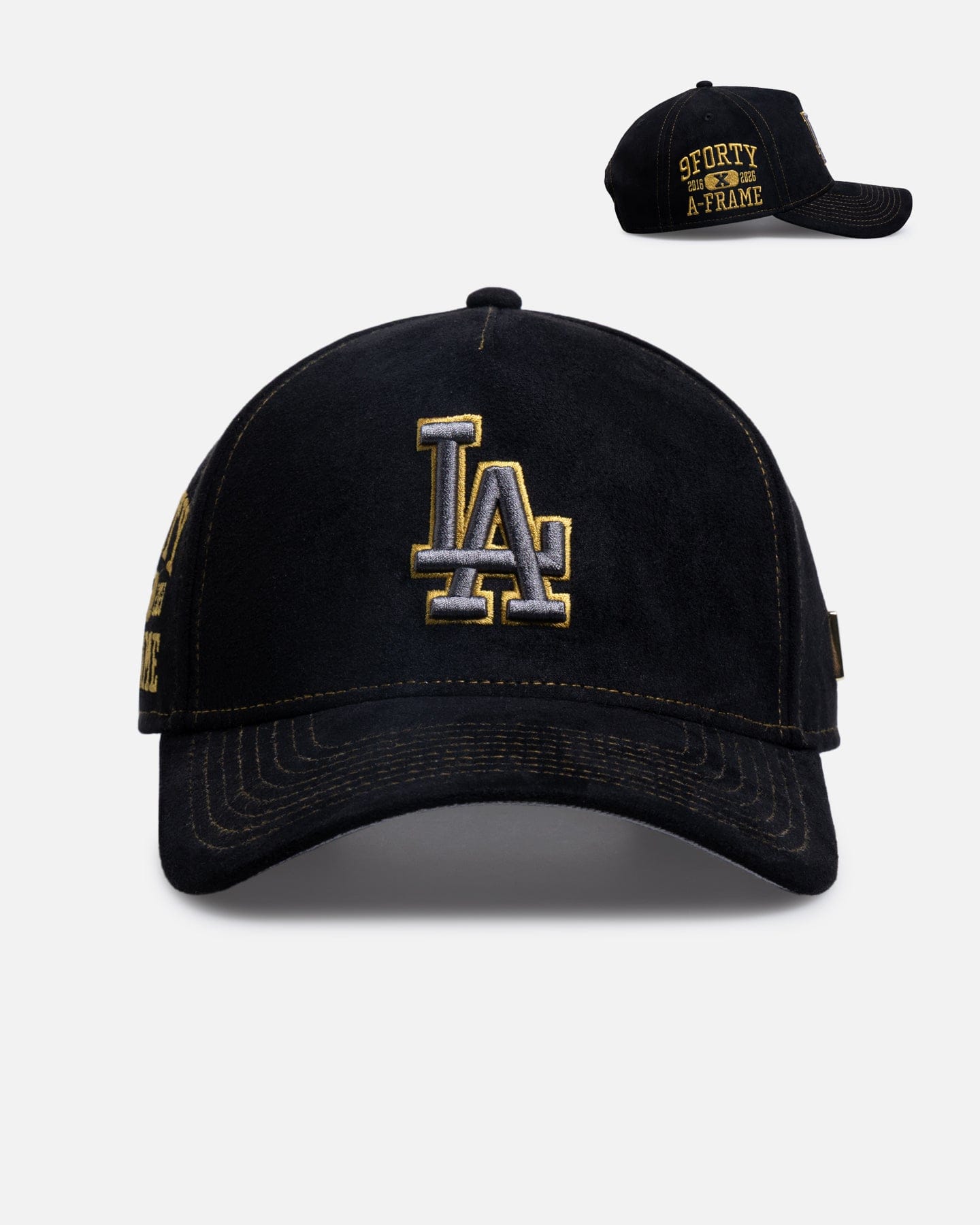 New Era Los Angeles Dodgers Statement Suede 10 Year Anniversary 9FORTY A - Frame Snapback Black Suede