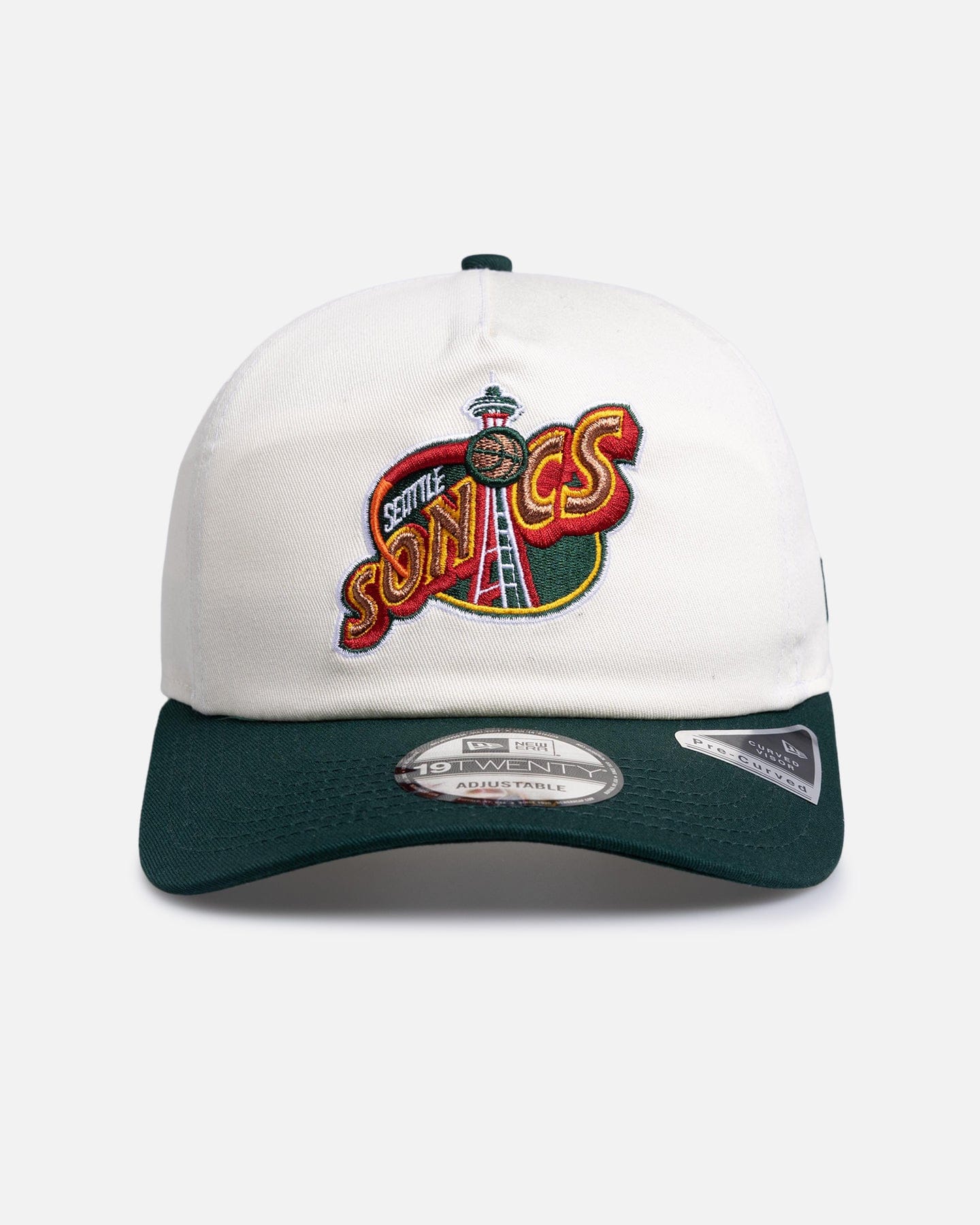 New Era Seattle SuperSonics Chrome White 19TWENTY Snapback White/Green