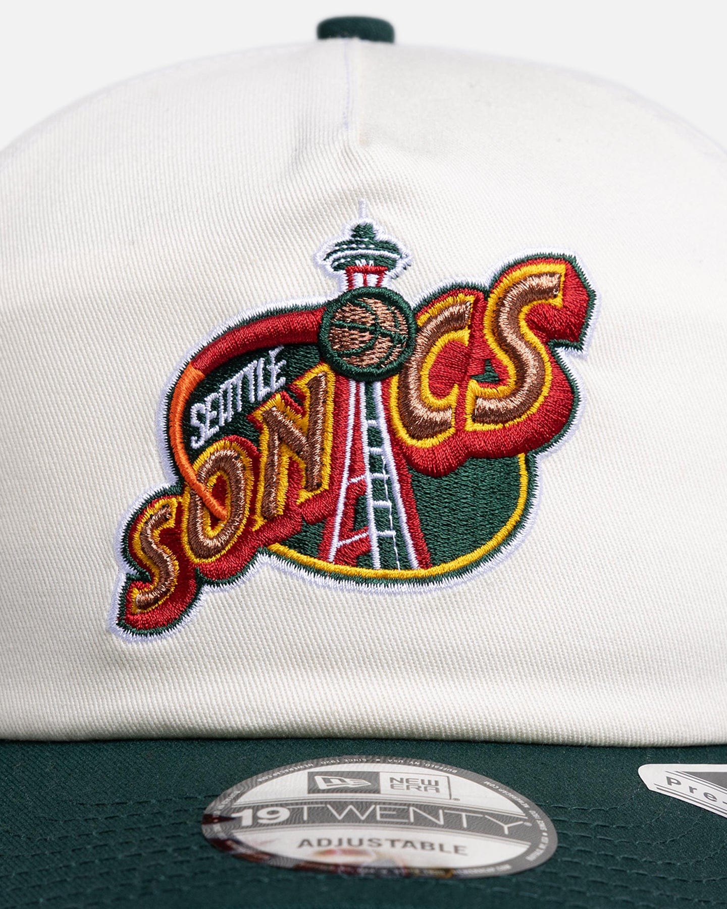 New Era Seattle SuperSonics Chrome White 19TWENTY Snapback White/Green