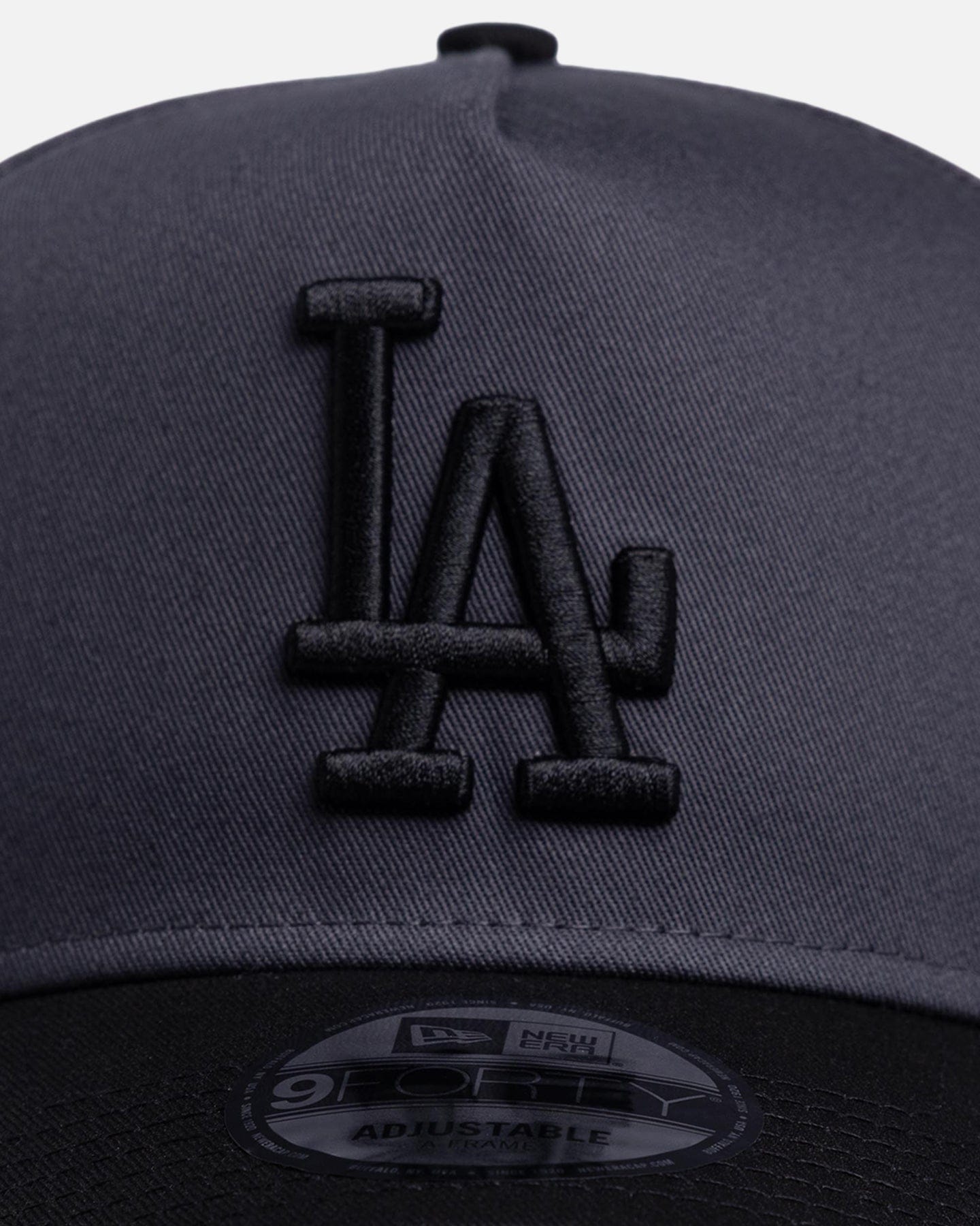 New Era Los Angeles Dodgers Graphite Black 9FORTY A - Frame Snapback Black/Grey