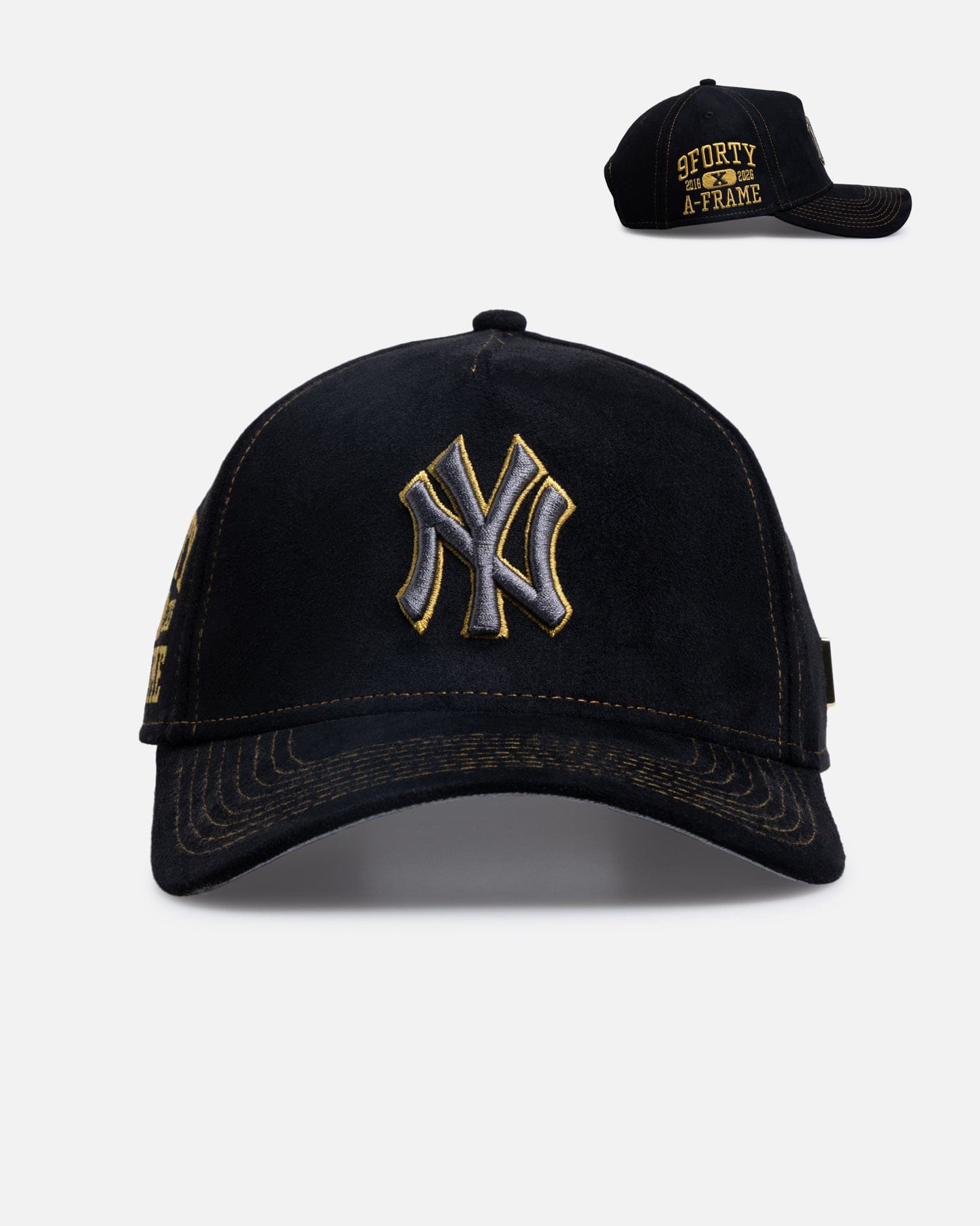 New Era New York Yankees Statement Suede 10 Year Anniversary 9FORTY A - Frame Snapback Black Suede