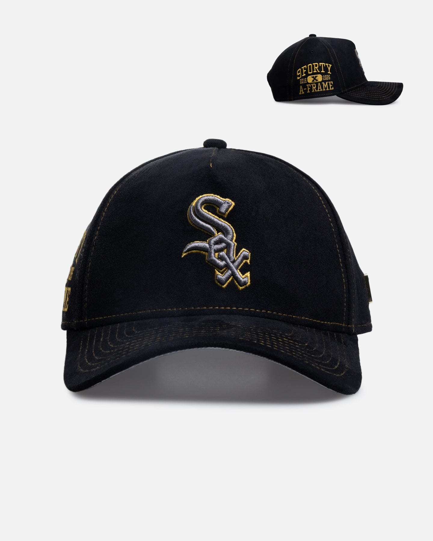 New Era Chicago White Sox Statement Suede 10 Year Anniversary 9FORTY A - Frame Snapback Black Suede